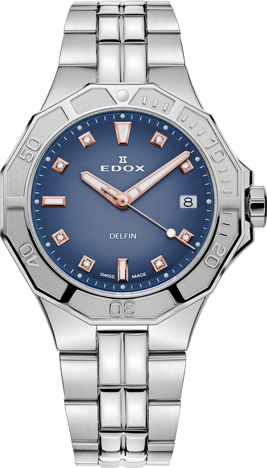 Edox Delfin The Original  Blue Dial 38 mm Quartz Watch For Women - 1