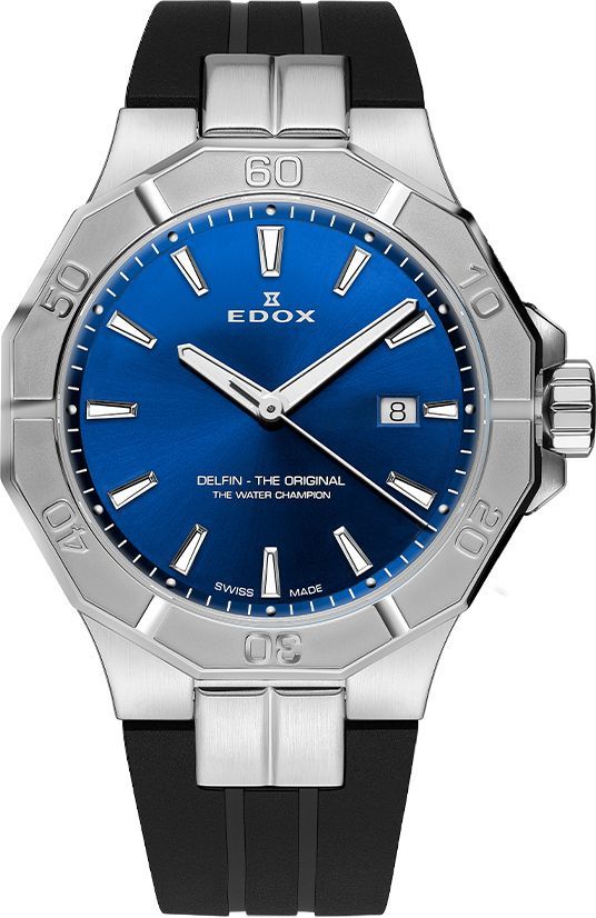 Edox Delfin The Original  Blue Dial 43 mm Quartz Watch For Men - 1