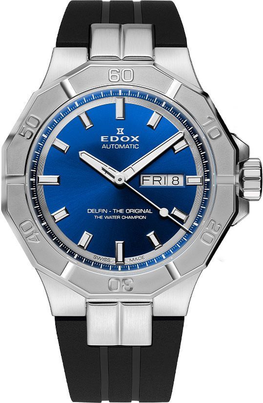 Edox Delfin The Original  Blue Dial 43 mm Automatic Watch For Men - 1