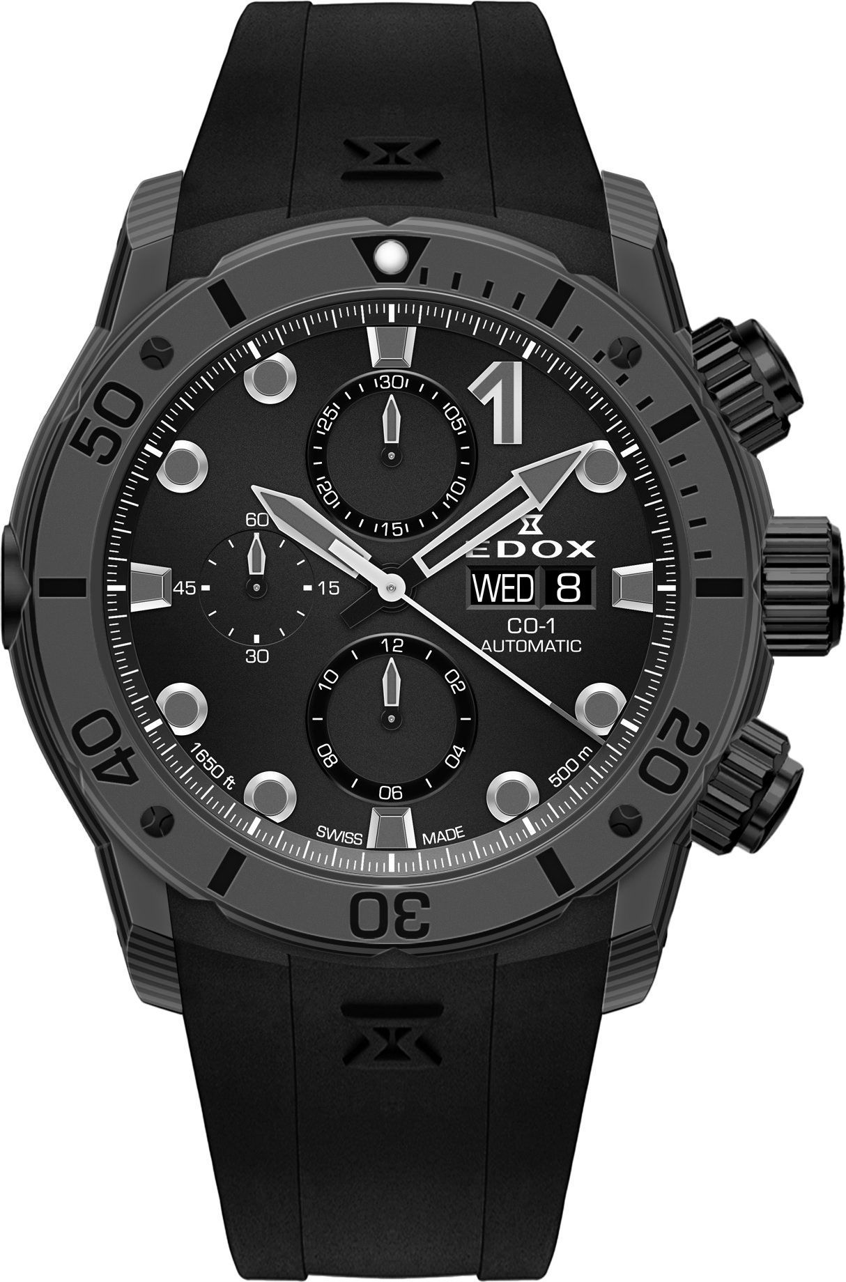 Edox CO-1  Black Dial 45 mm Automatic Watch For Men - 1