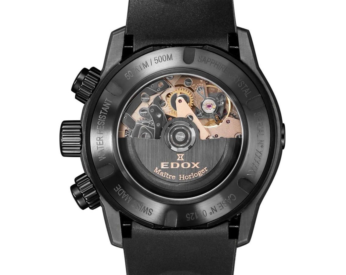 Edox CO-1  Black Dial 45 mm Automatic Watch For Men - 3