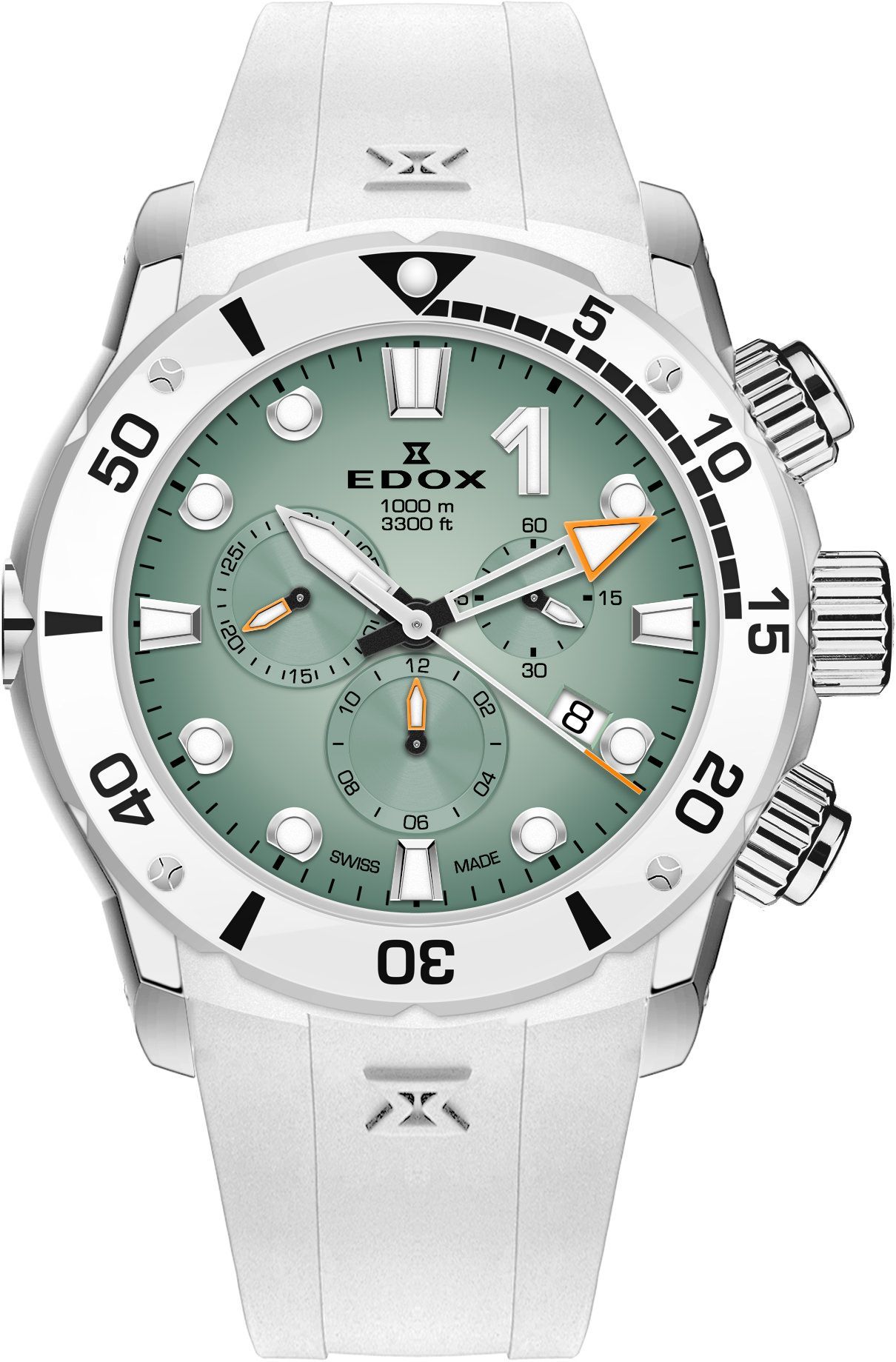 Edox CO-1  Green Dial 45 mm Quartz Watch For Men - 1
