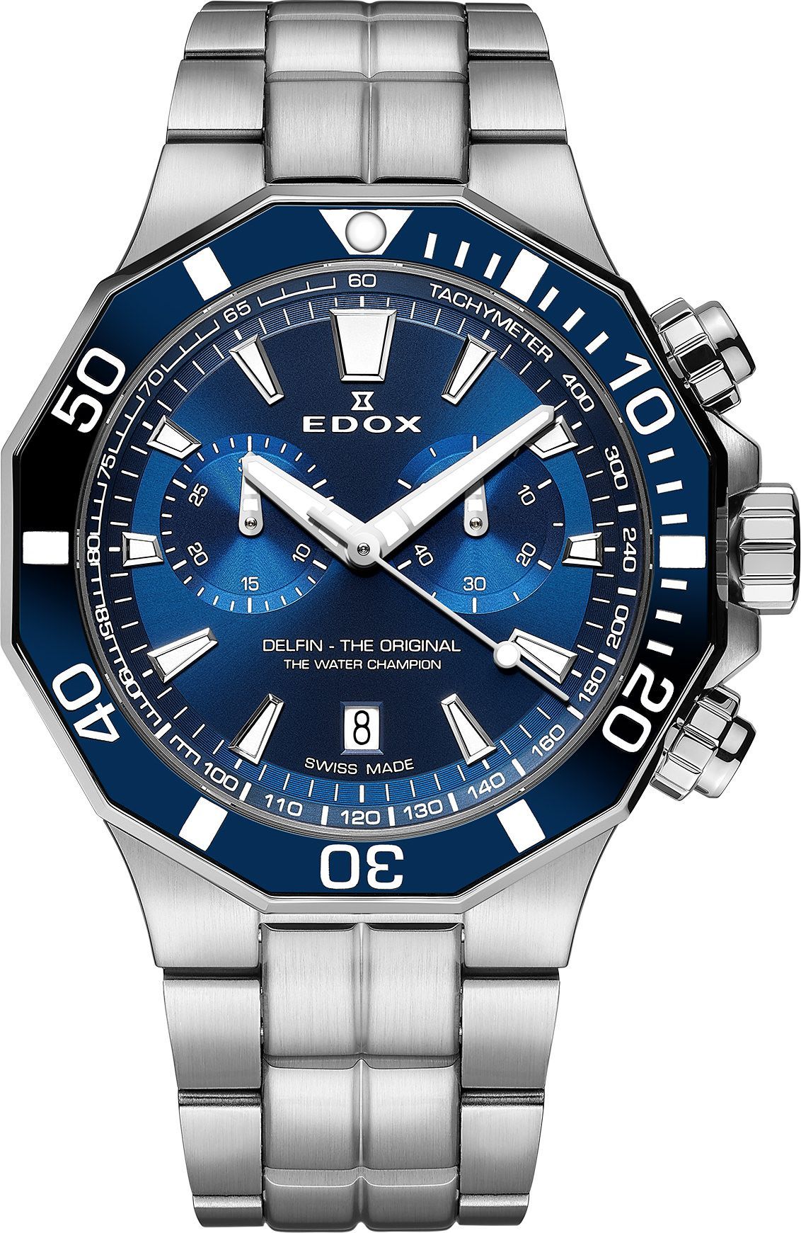 Edox Delfin The Original  Blue Dial 43 mm Quartz Watch For Men - 1