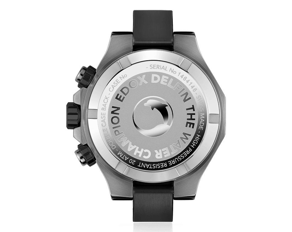 Edox Delfin The Original  Grey Dial 43 mm Quartz Watch For Men - 2