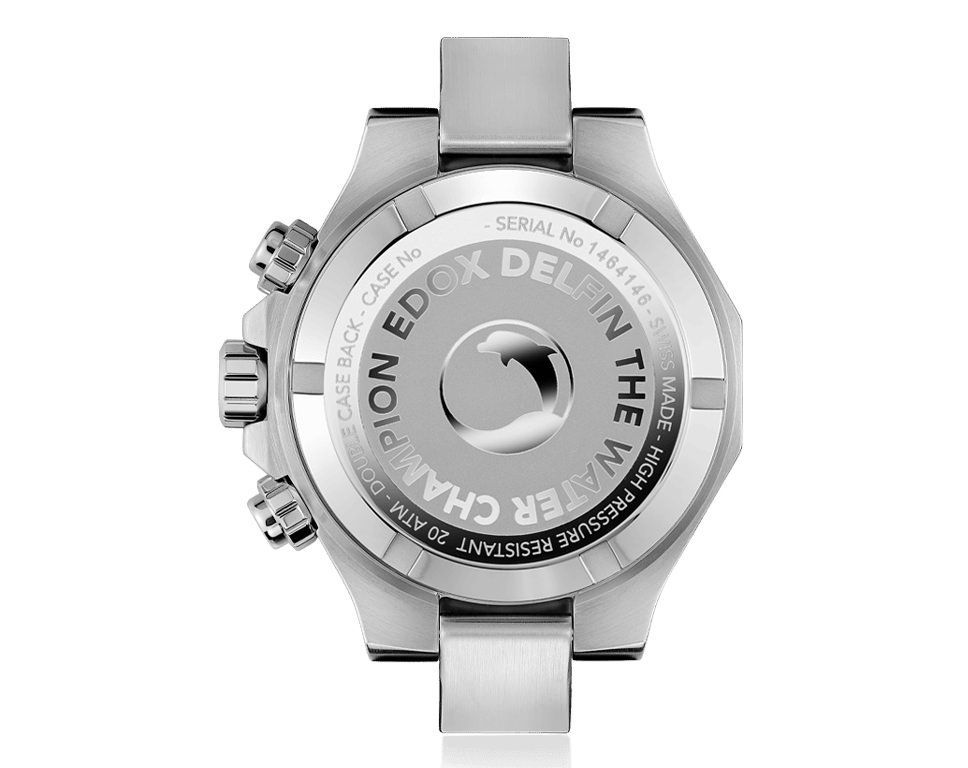 Edox Delfin The Original  Black Dial 43 mm Quartz Watch For Men - 2