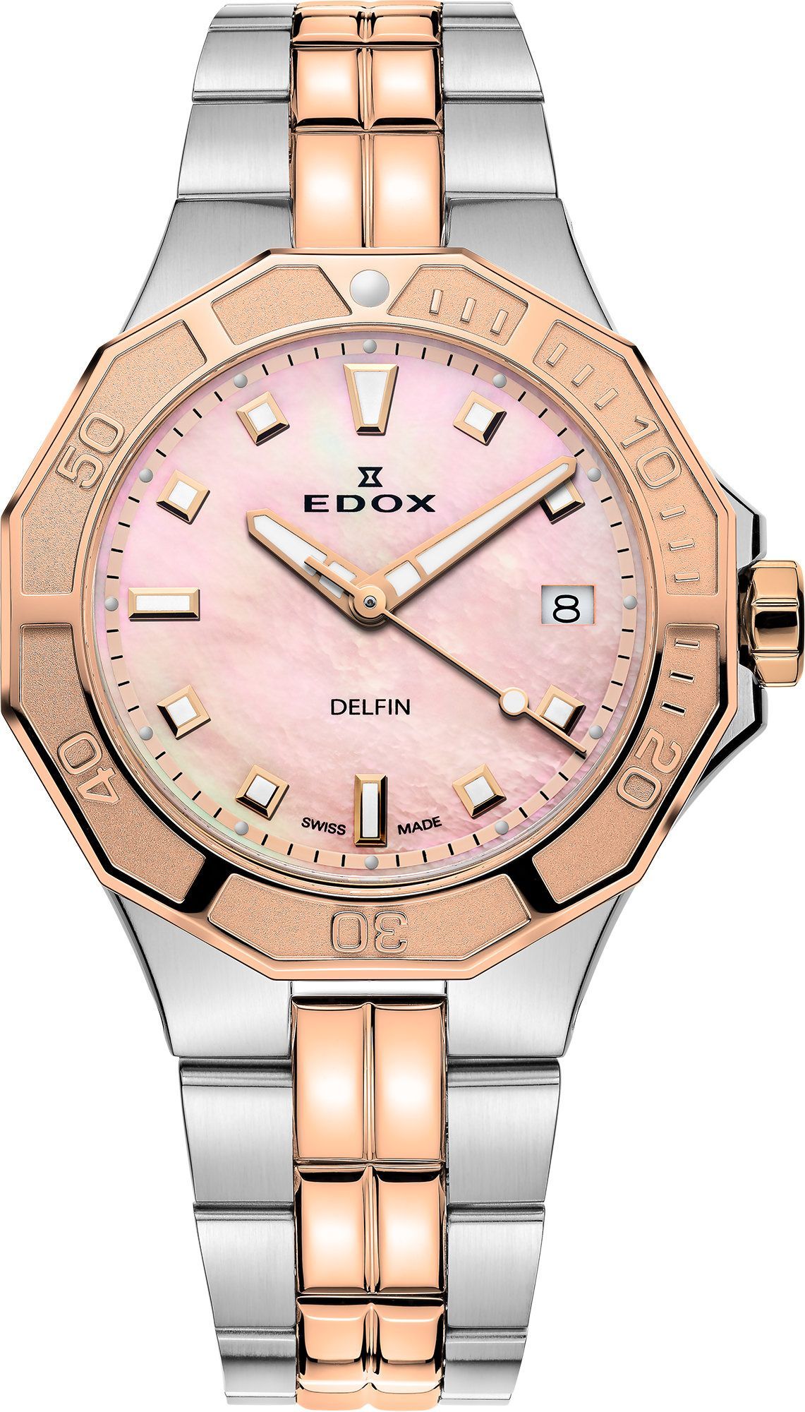 Edox Delfin The Original  MOP Dial 38 mm Quartz Watch For Women - 1