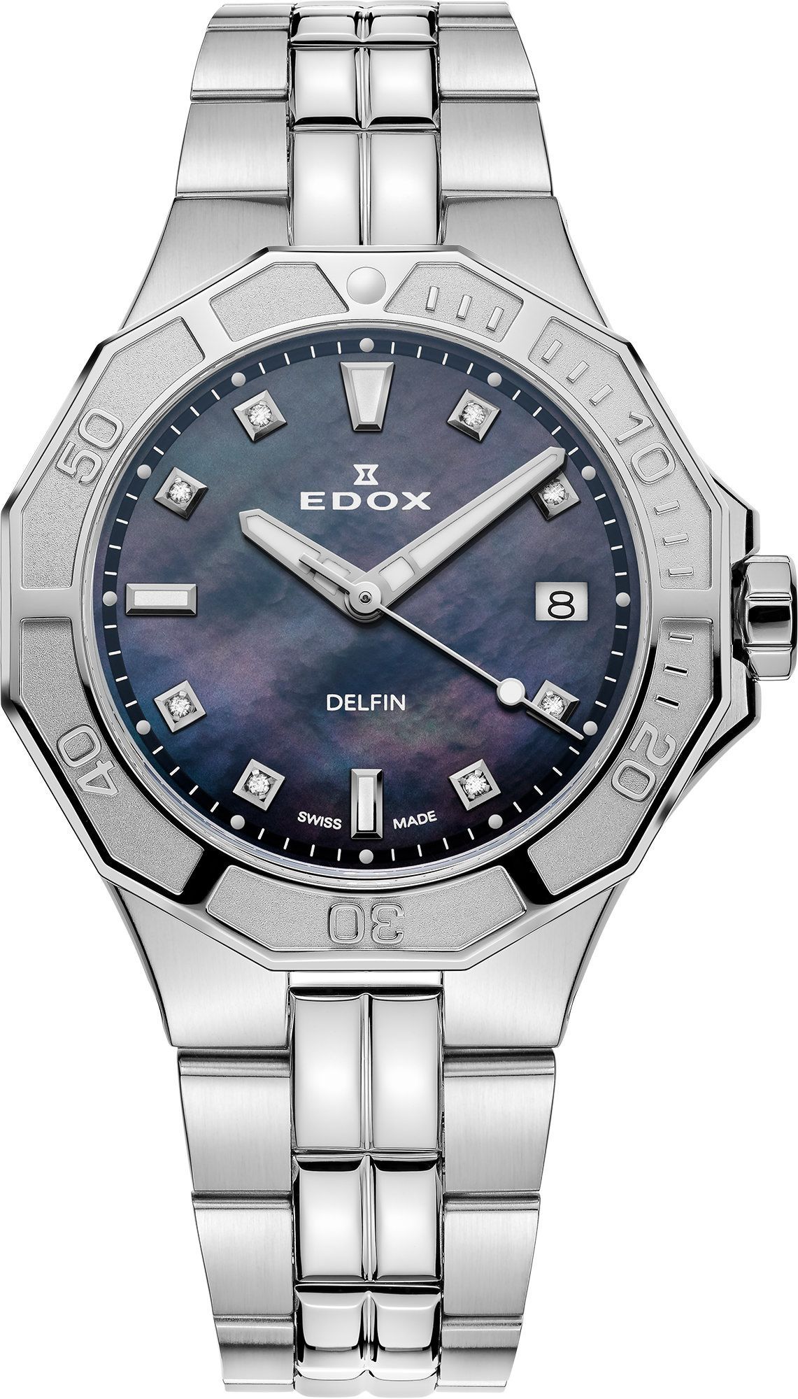 Edox Delfin The Original  Blue Dial 38 mm Quartz Watch For Women - 1