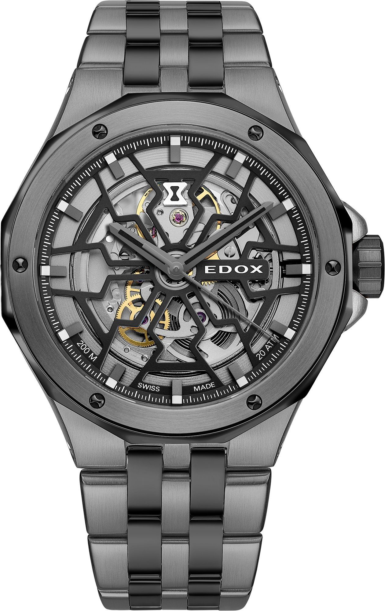 Edox Delfin The Original  Skeleton Dial 43 mm Automatic Watch For Men - 1