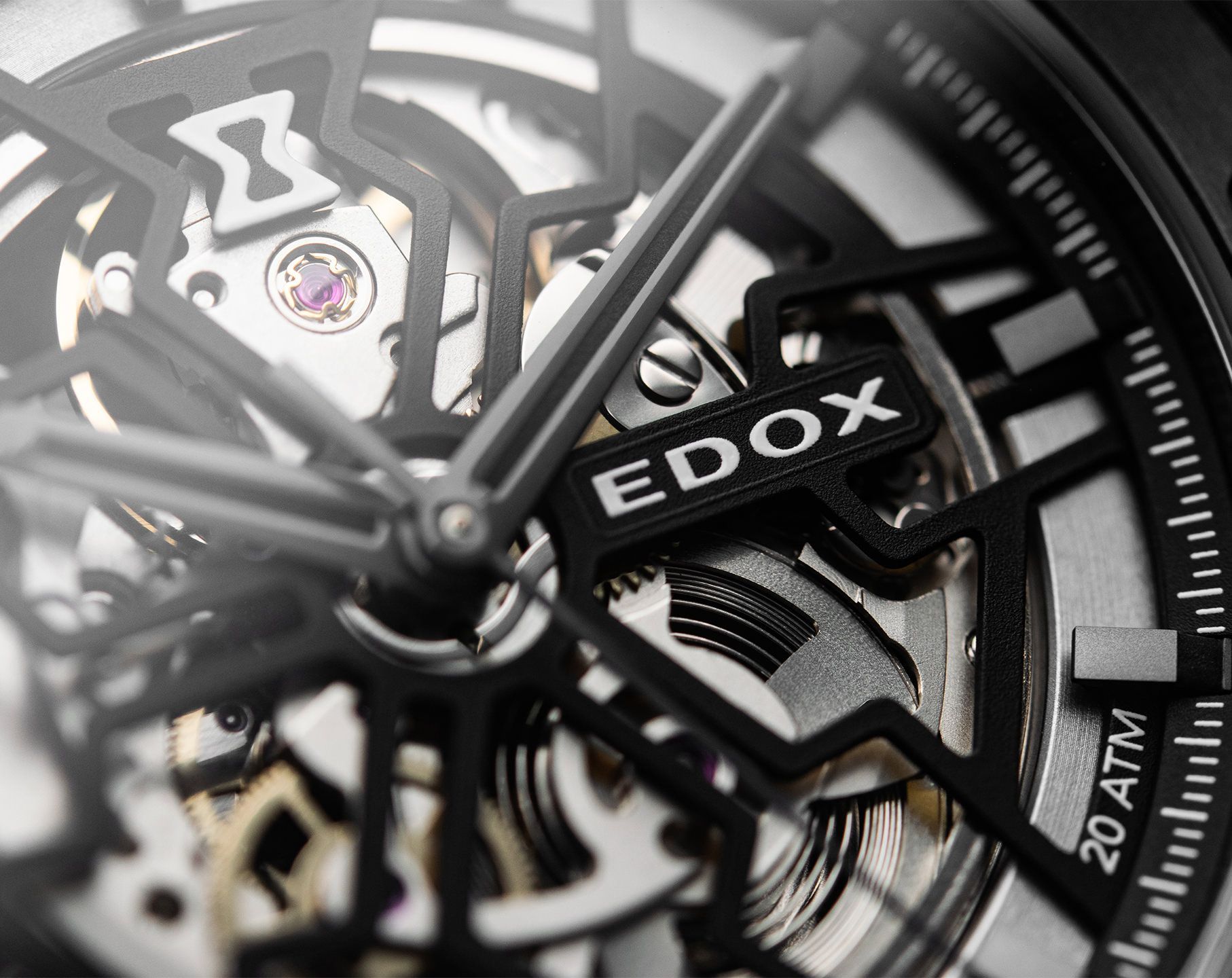 Edox Delfin The Original  Skeleton Dial 43 mm Automatic Watch For Men - 2