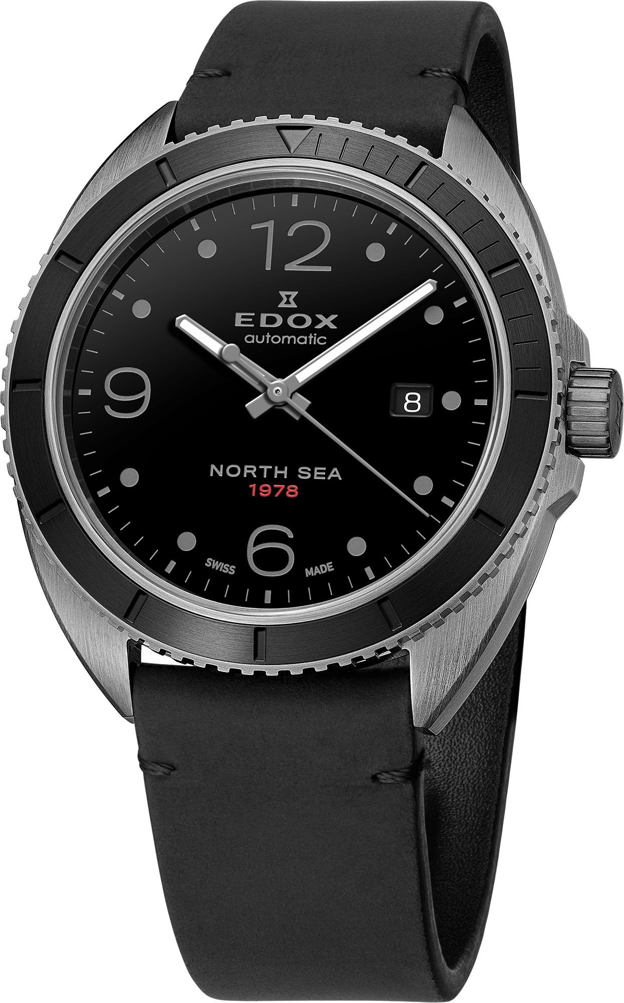 Edox North Sea  Black Dial 43 mm Automatic Watch For Men - 1
