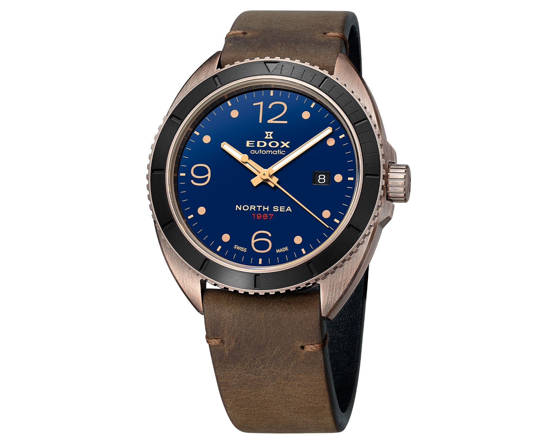 Edox North Sea 43 mm Watch in Blue Dial