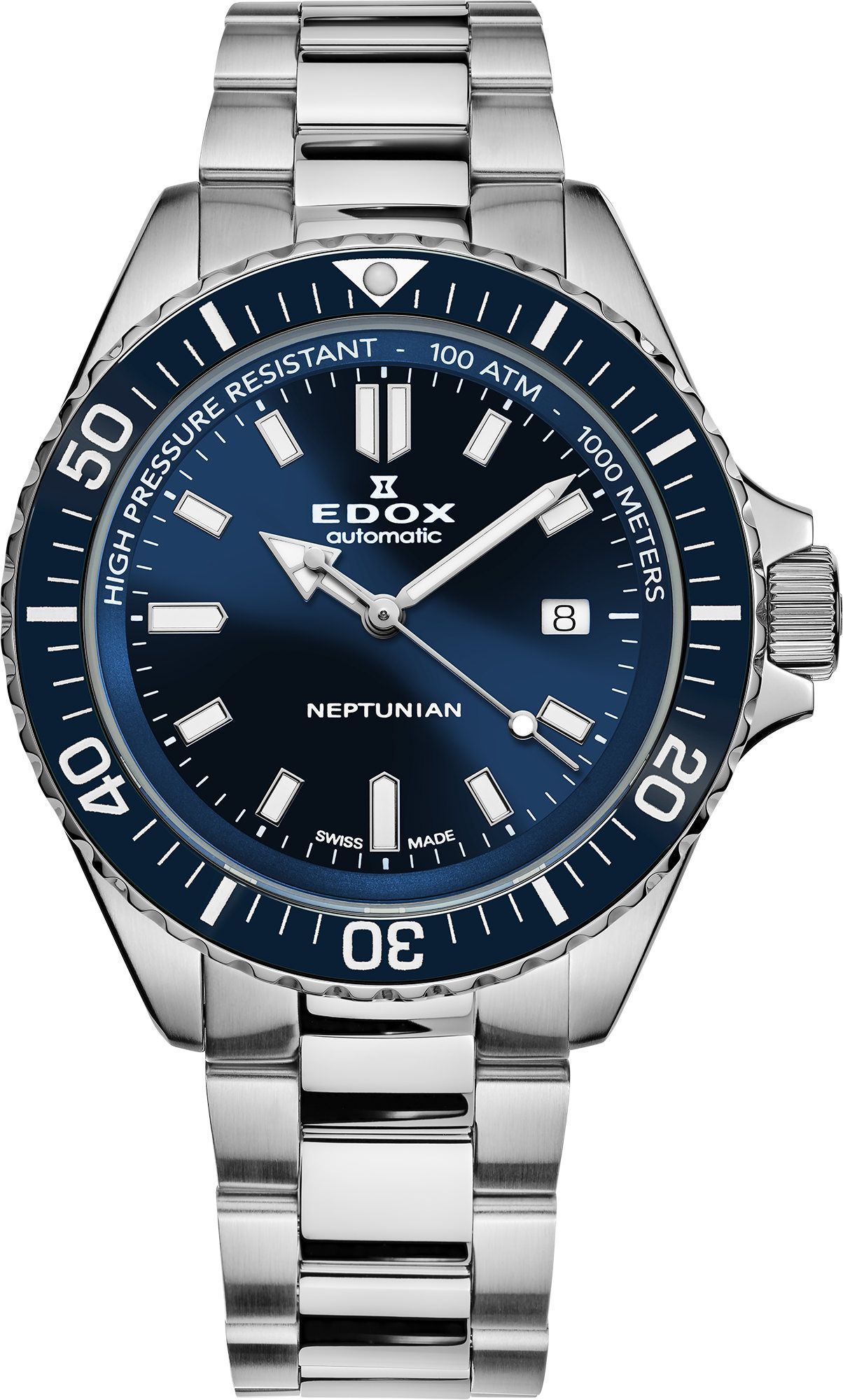 Edox Neptunian  Blue Dial 44 mm Automatic Watch For Men - 1