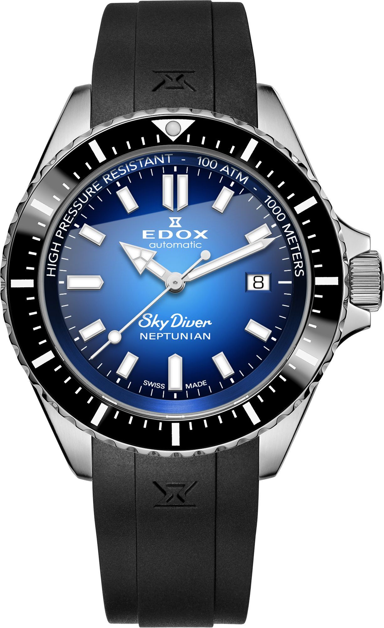 Edox SkyDiver  Blue Dial 44 mm Automatic Watch For Men - 1