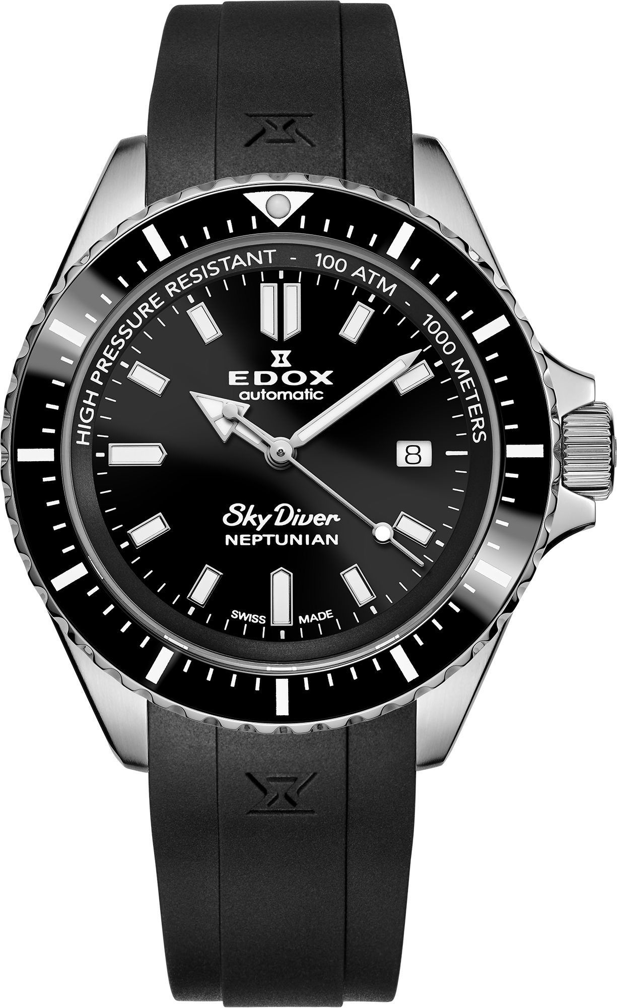 Edox SkyDiver  Black Dial 44 mm Automatic Watch For Men - 1
