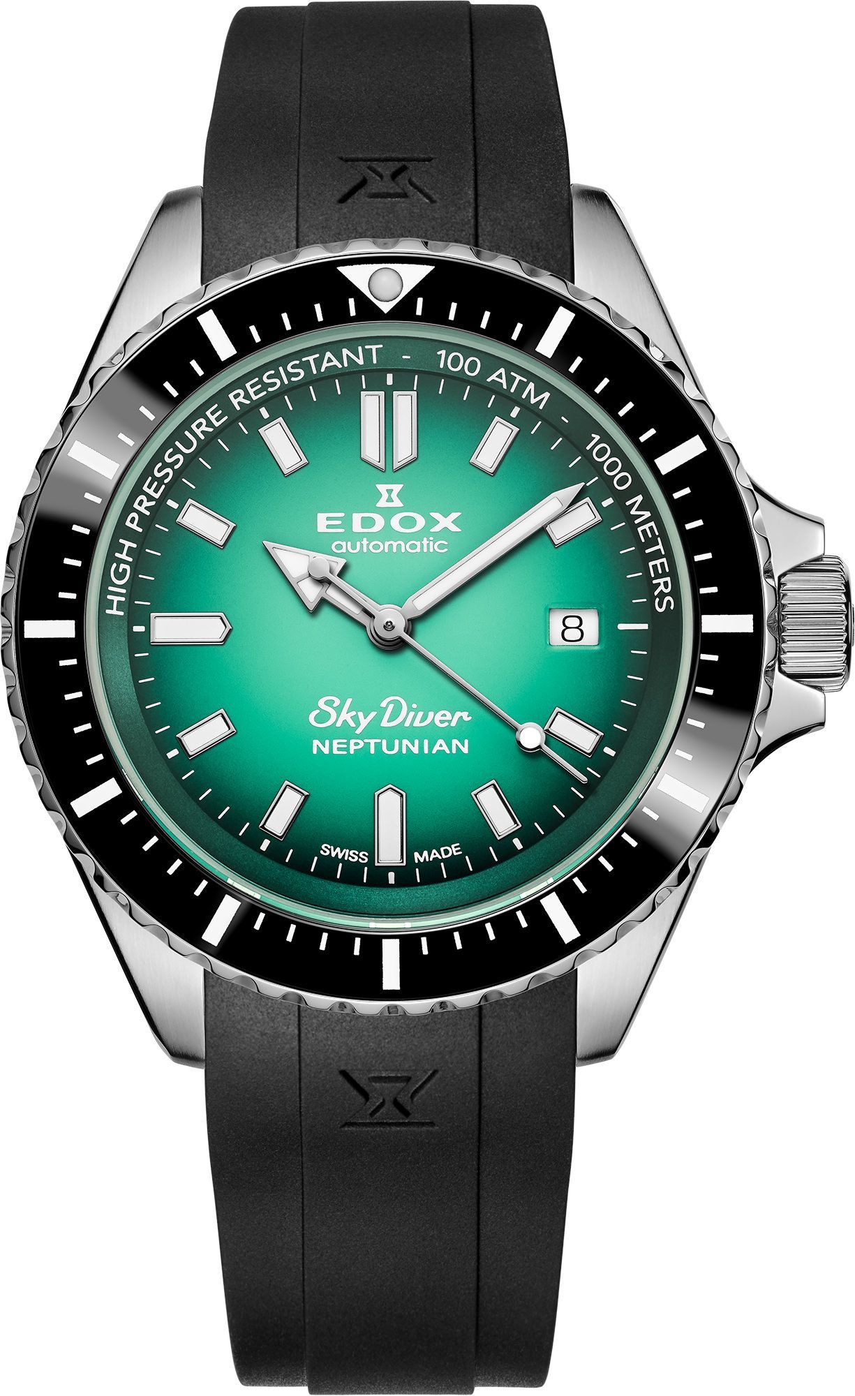 Edox SkyDiver  Green Dial 44 mm Automatic Watch For Men - 1