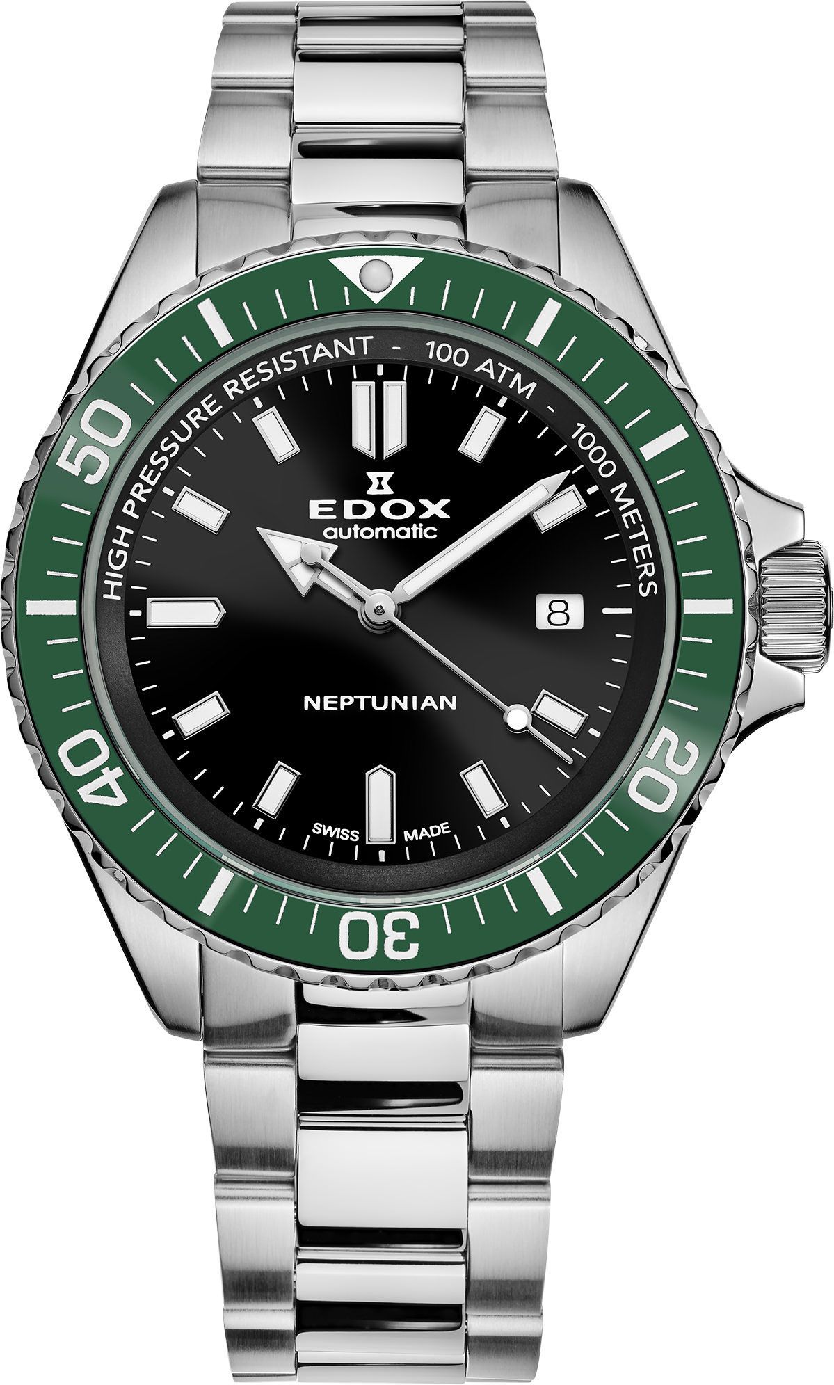 Edox Neptunian  Black Dial 44 mm Automatic Watch For Men - 1
