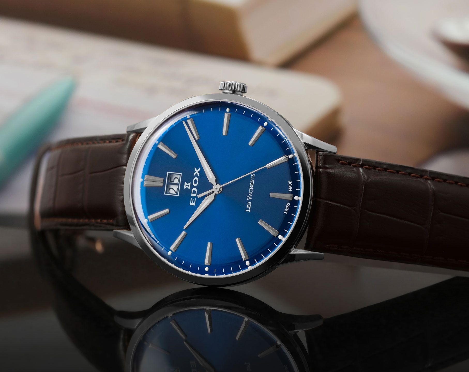 Edox Les Vauberts Quartz Watch | 63007 3C BUIN