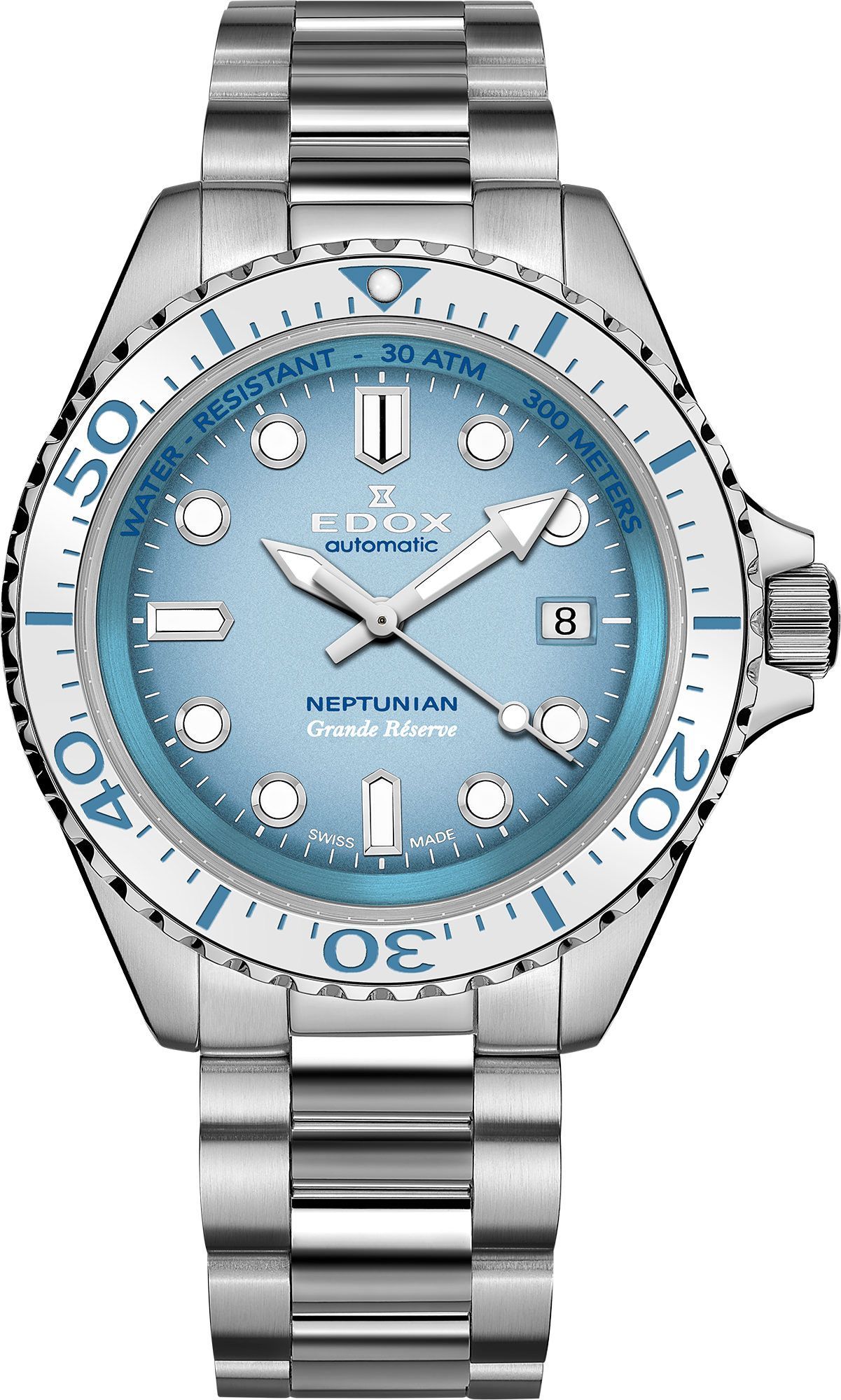 Edox Neptunian  Blue Dial 42 mm Automatic Watch For Men - 1