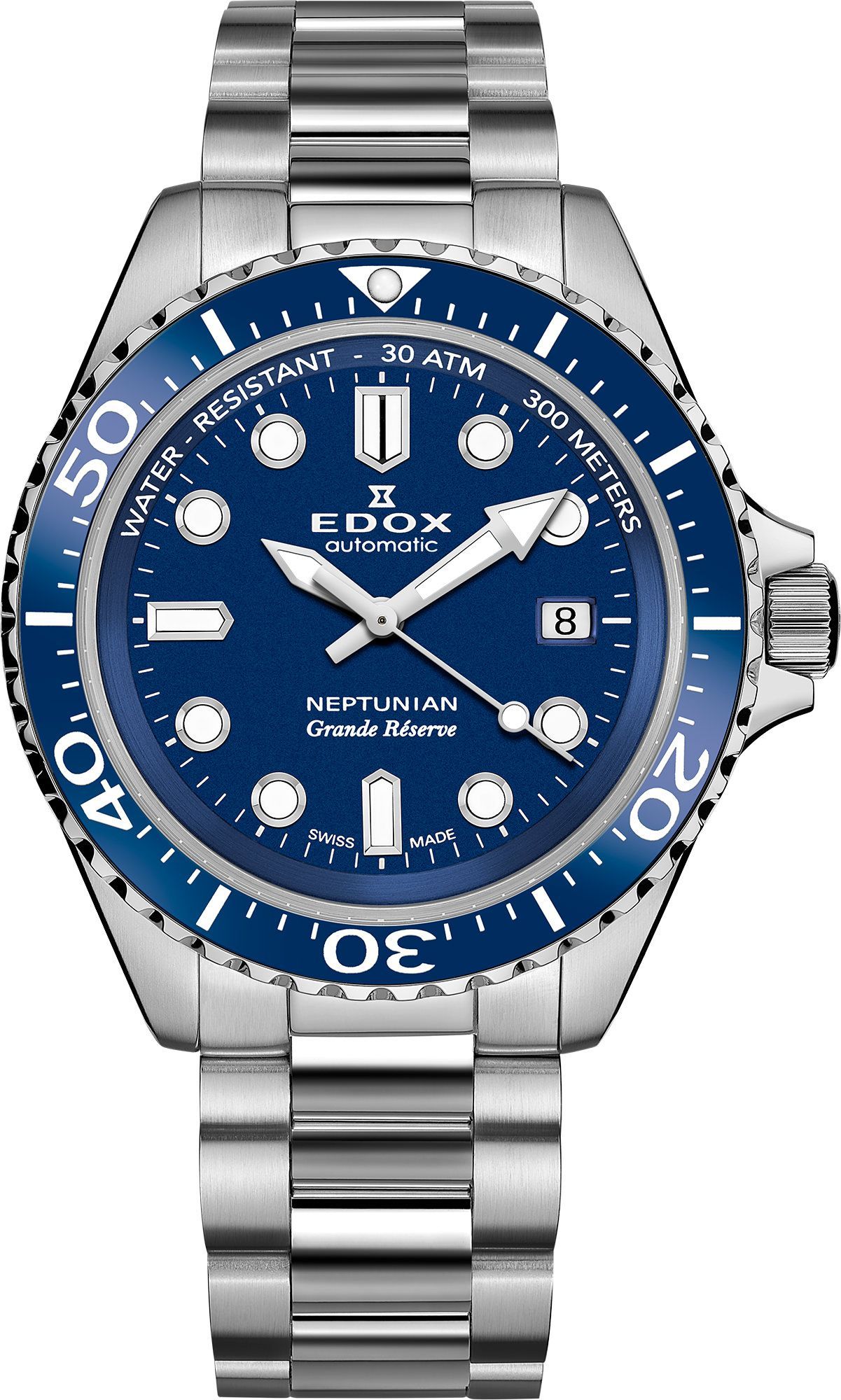 Edox Neptunian  Blue Dial 42 mm Automatic Watch For Men - 1