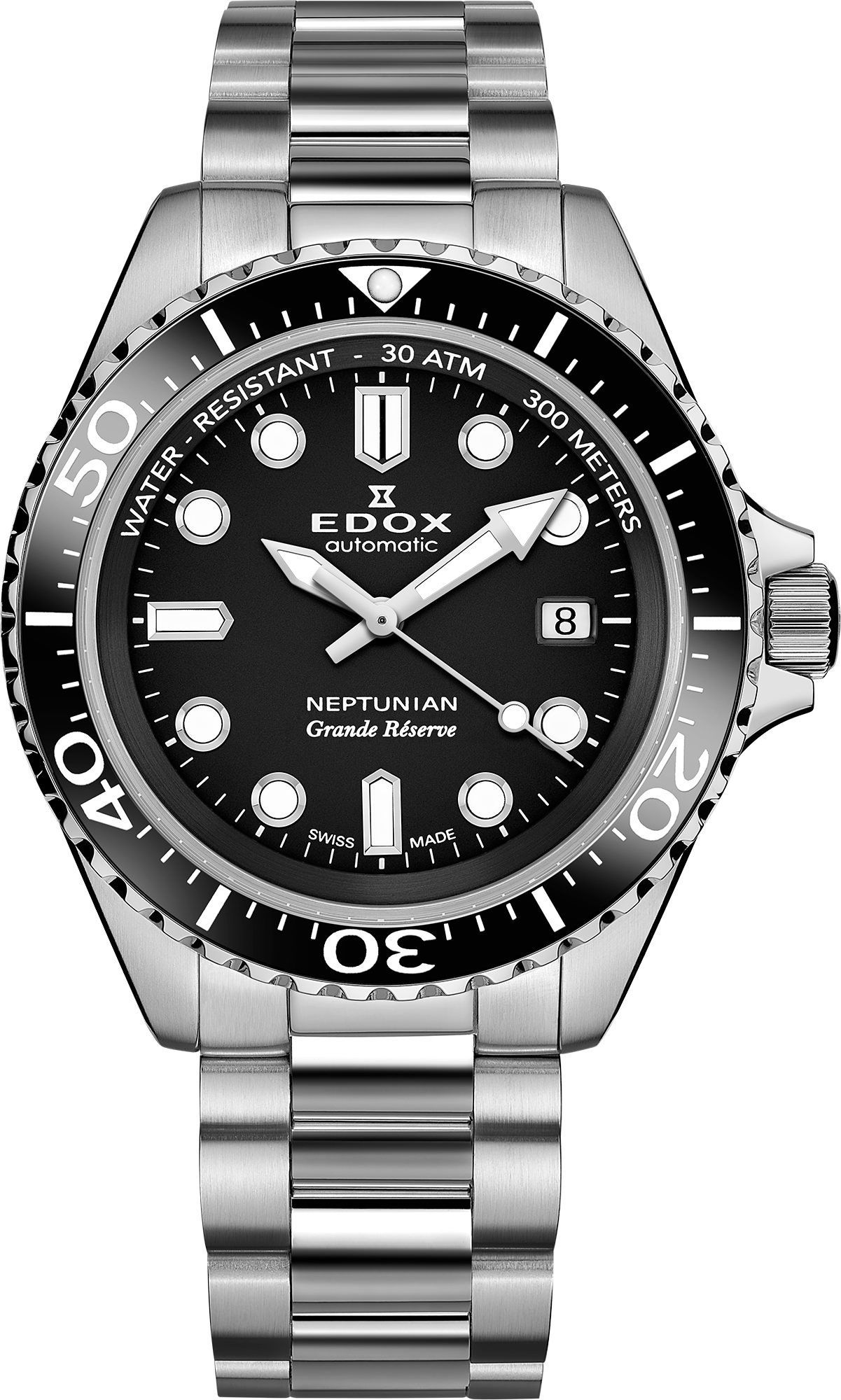 Edox Neptunian  Black Dial 42 mm Automatic Watch For Men - 1