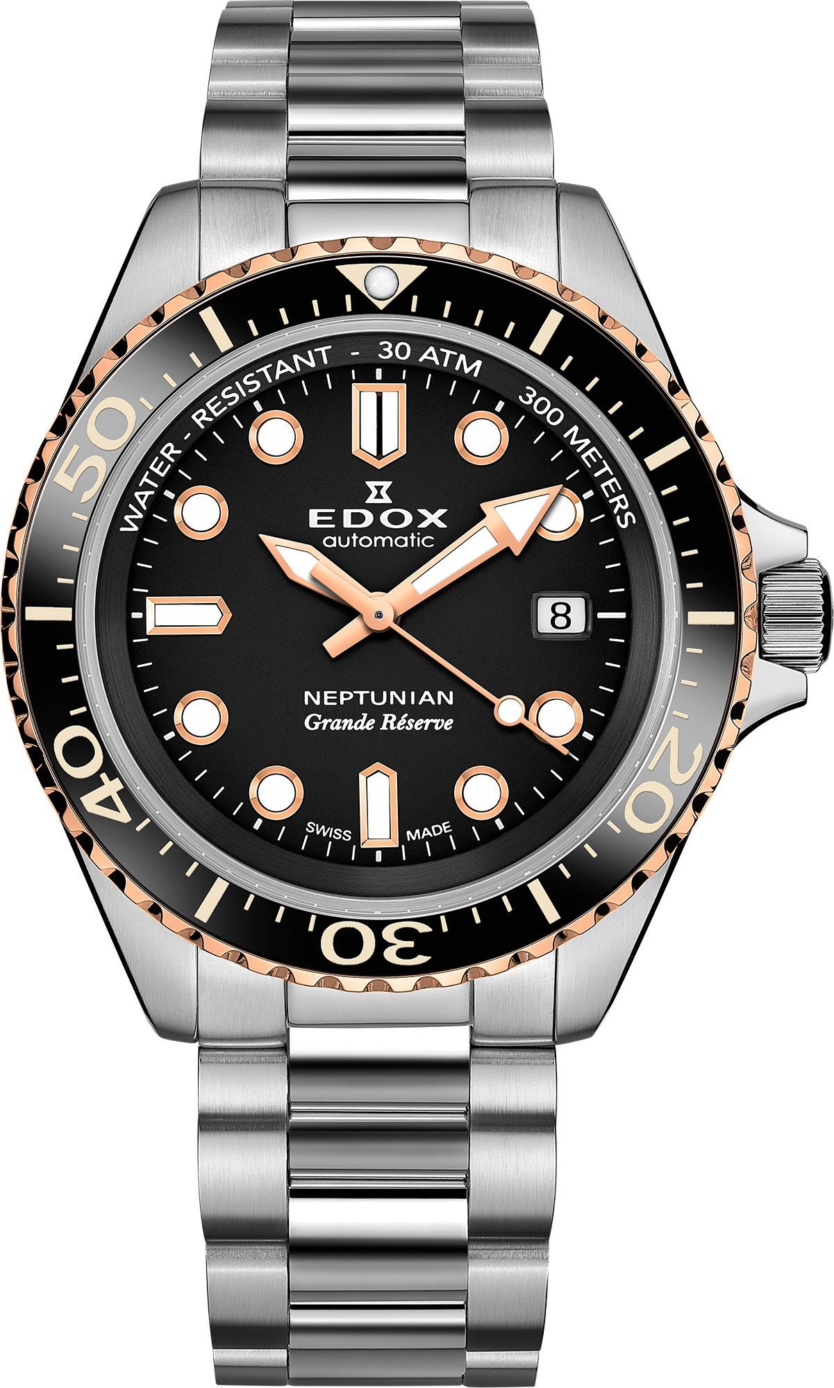 Edox Neptunian  Black Dial 42 mm Automatic Watch For Men - 1