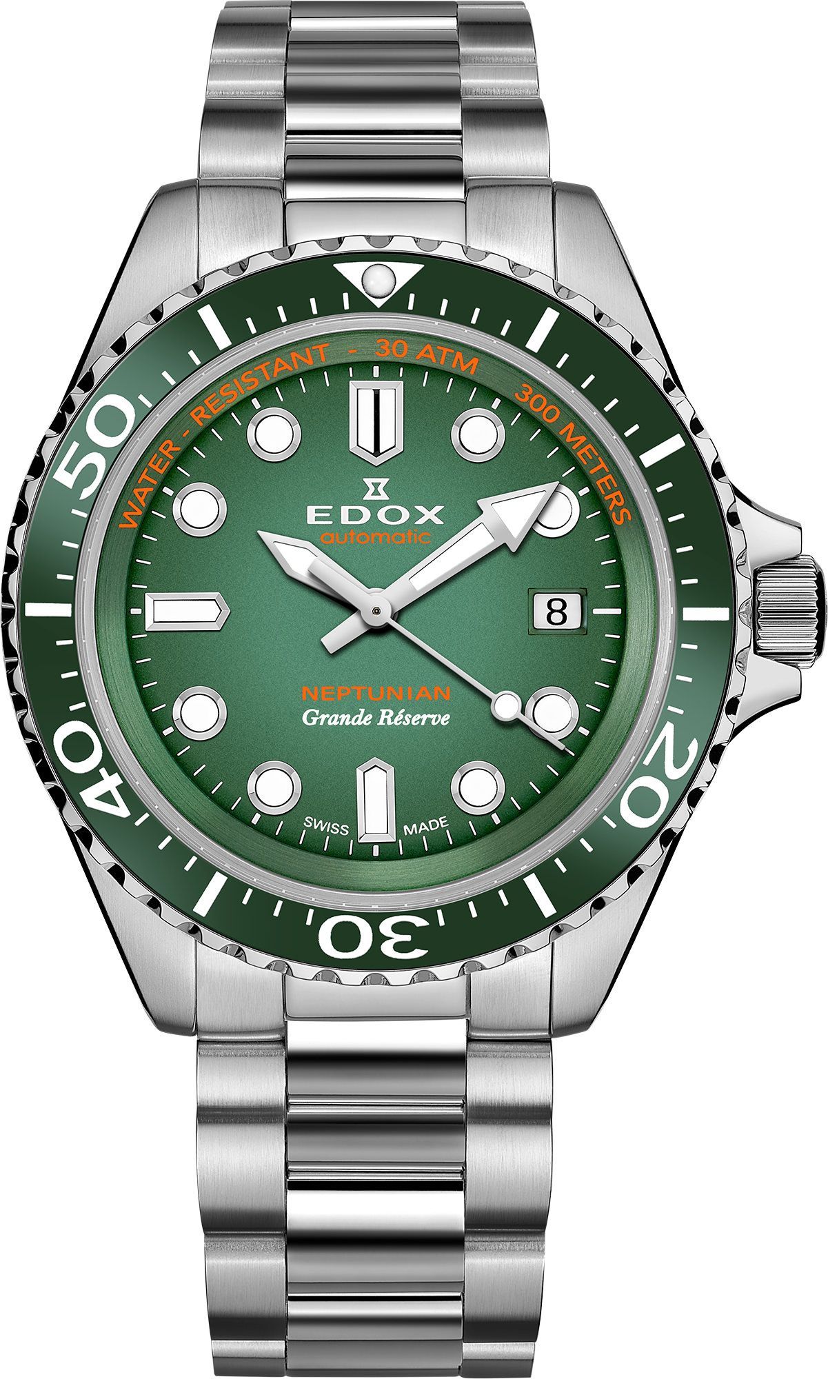 Edox Neptunian  Green Dial 42 mm Automatic Watch For Men - 1
