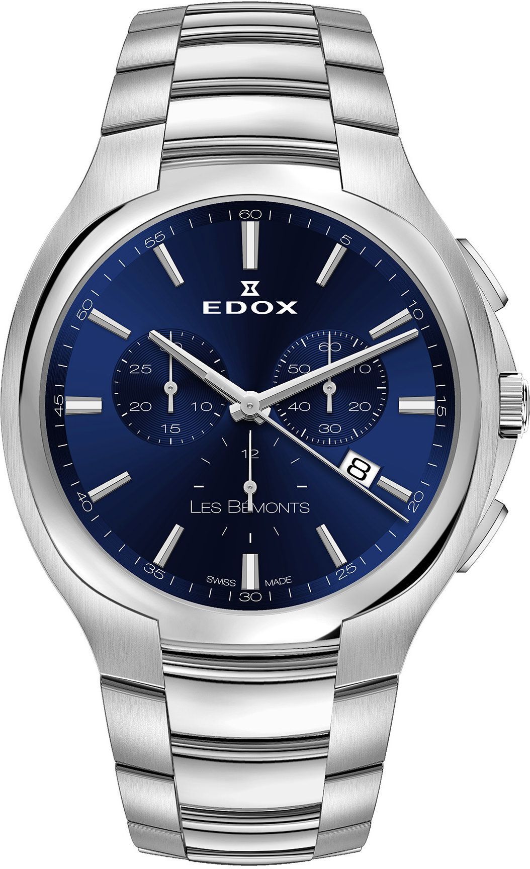 Edox Les Bémonts  Blue Dial 42 mm Quartz Watch For Men - 1