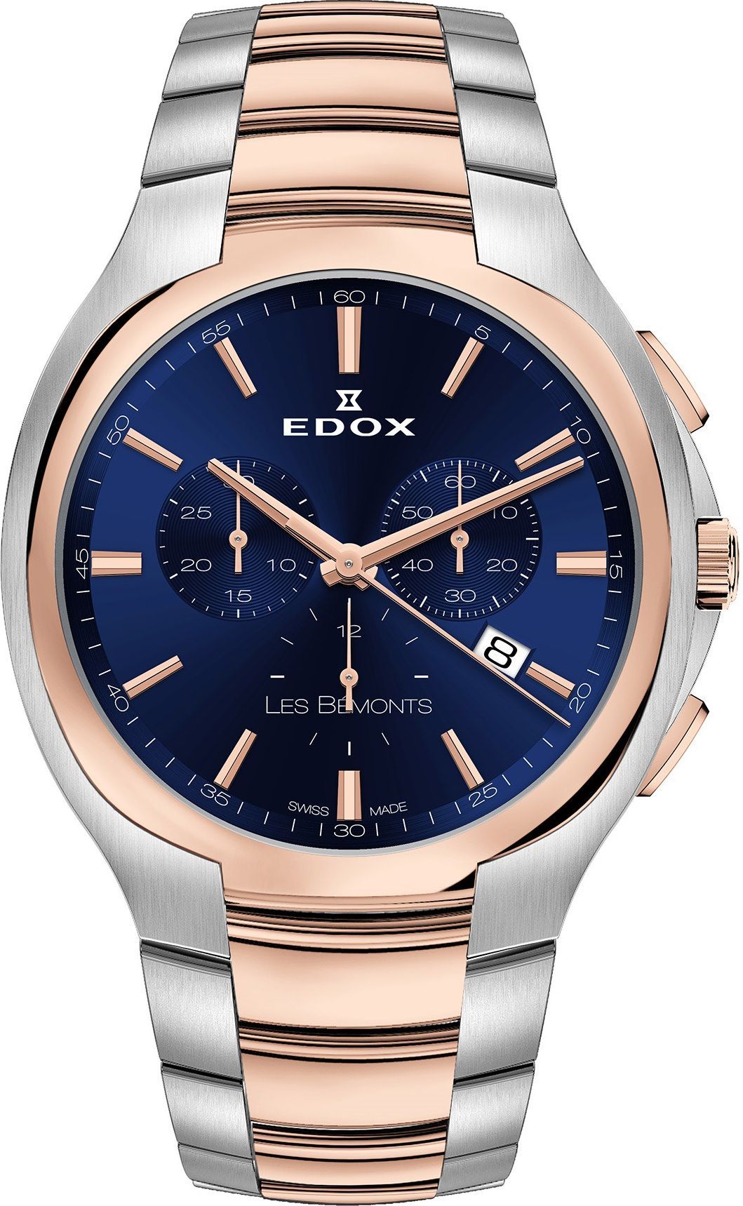Edox Les Bémonts  Blue Dial 42 mm Quartz Watch For Men - 1