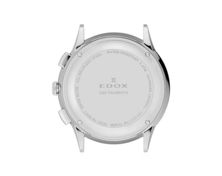 Edox Les Vauberts  Silver Dial 42 mm Quartz Watch For Men - 2