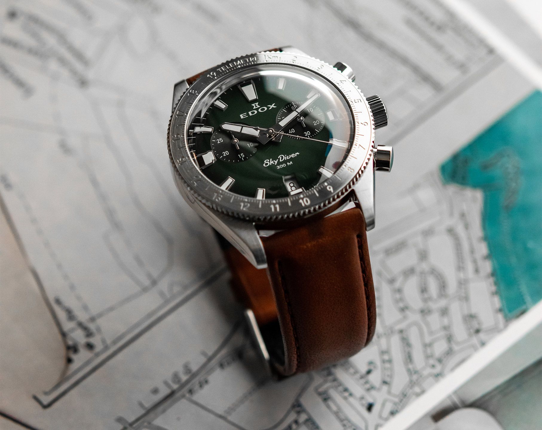 Edox SkyDiver Quartz Watch | 10116-3-VIDN