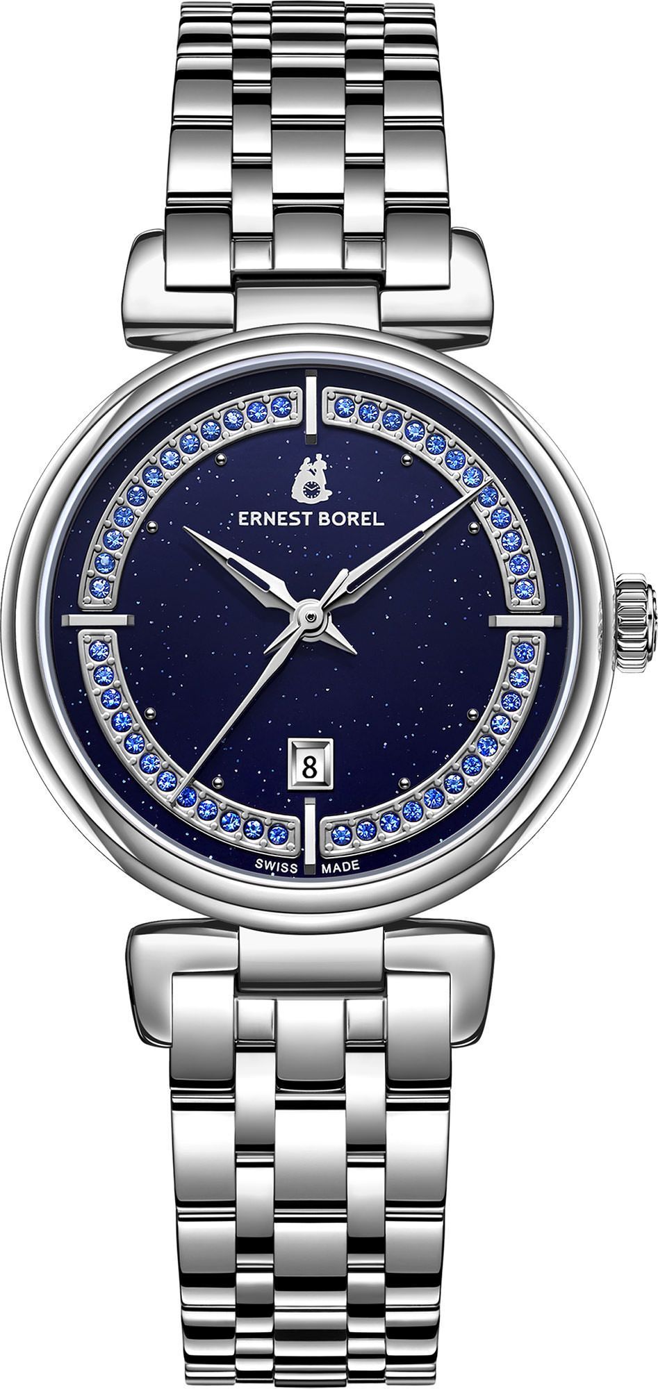 Ernest Borel Galaxy  Blue Dial 30 mm Quartz Watch For Women - 1