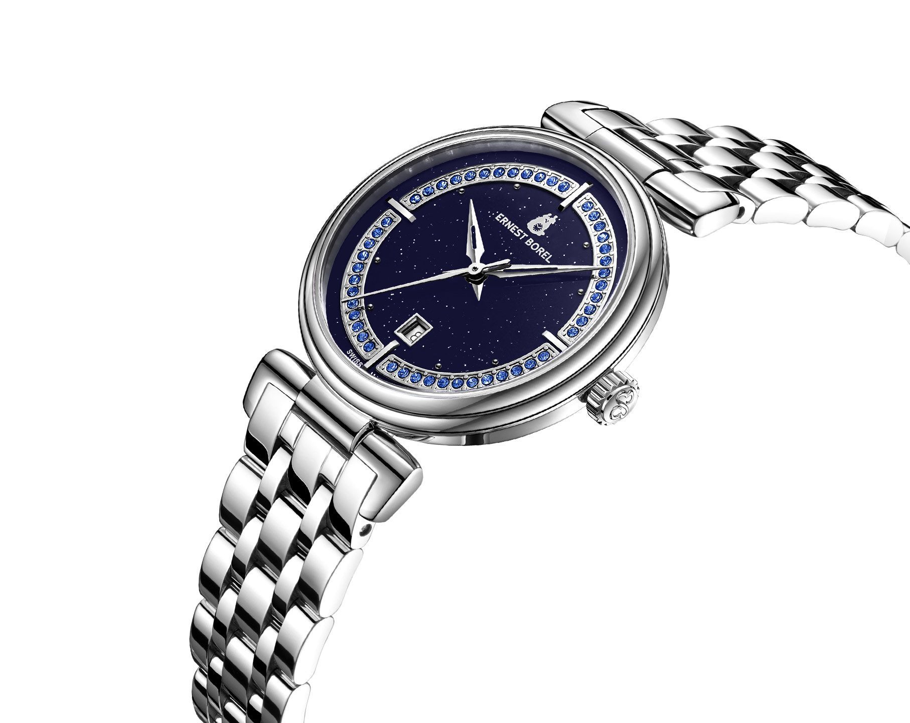 Ernest Borel Galaxy  Blue Dial 30 mm Quartz Watch For Women - 2