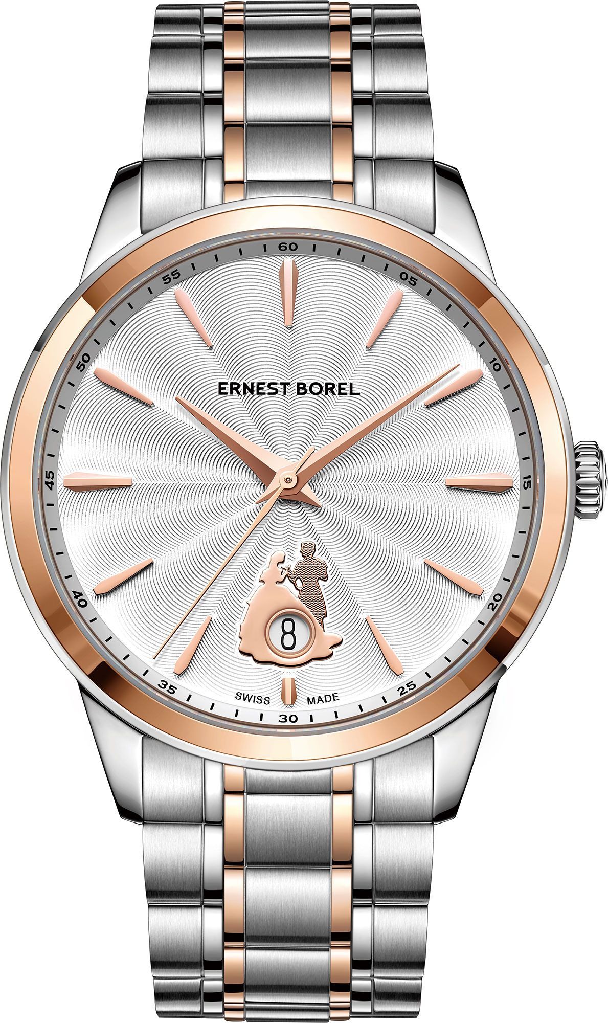 Ernest Borel Heartful  Silver Dial 40 mm Automatic Watch For Men - 1