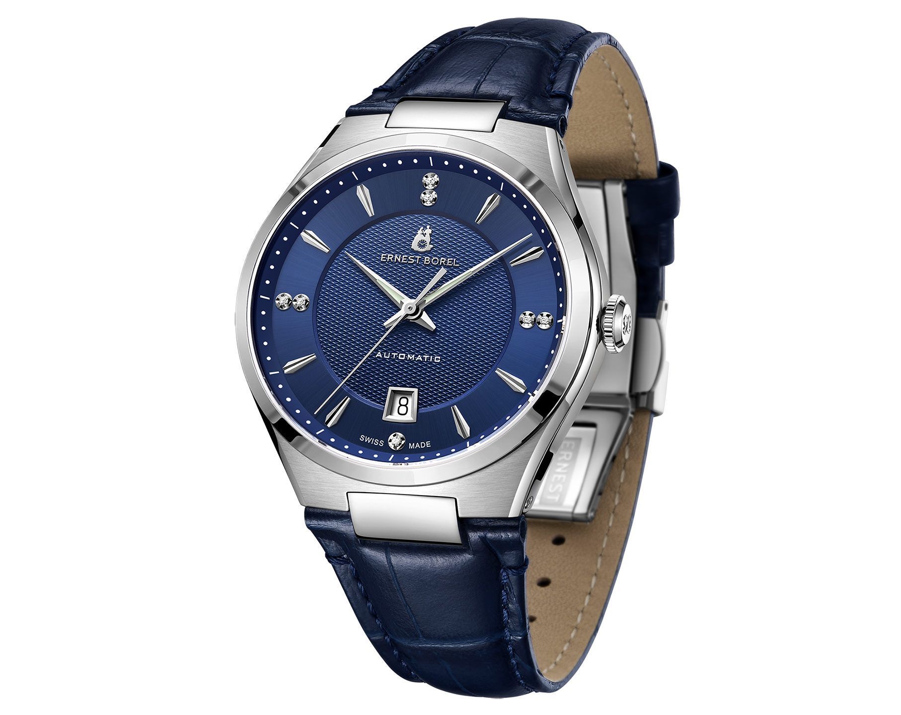 Ernest Borel Heritage  Blue Dial 40 mm Automatic Watch For Men - 2