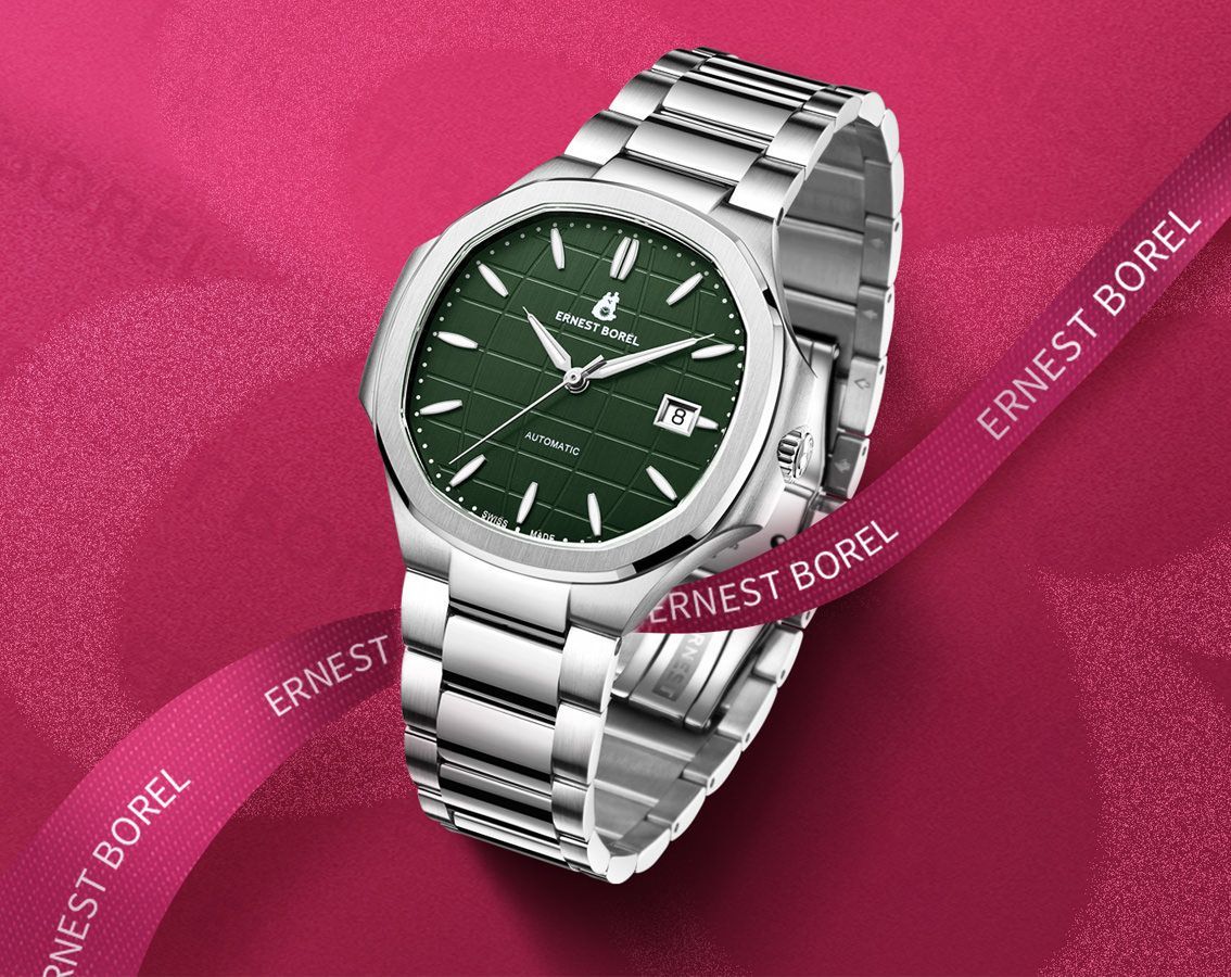 Ernest Borel Retro  Green Dial 46.50 mm Automatic Watch For Men - 3