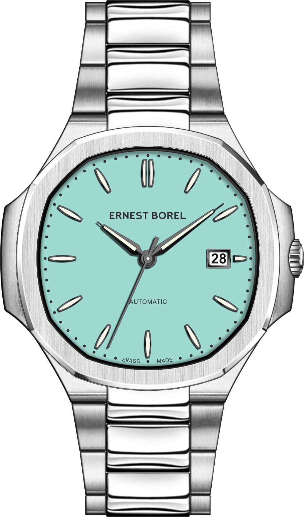 Ernest Borel Retro  Turquoise Dial 46.50 mm Automatic Watch For Men - 1