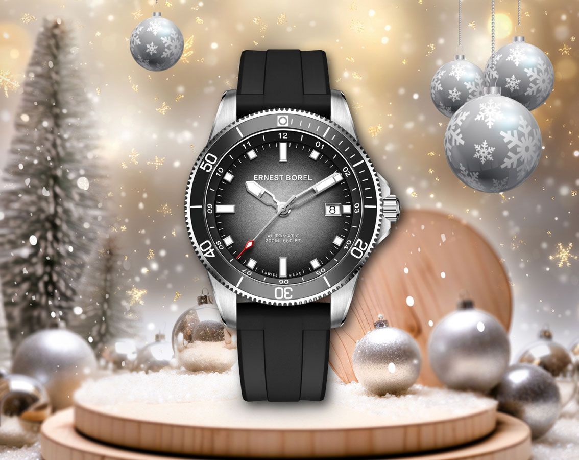 Ernest Borel Sage  Black Dial 42 mm Automatic Watch For Men - 4