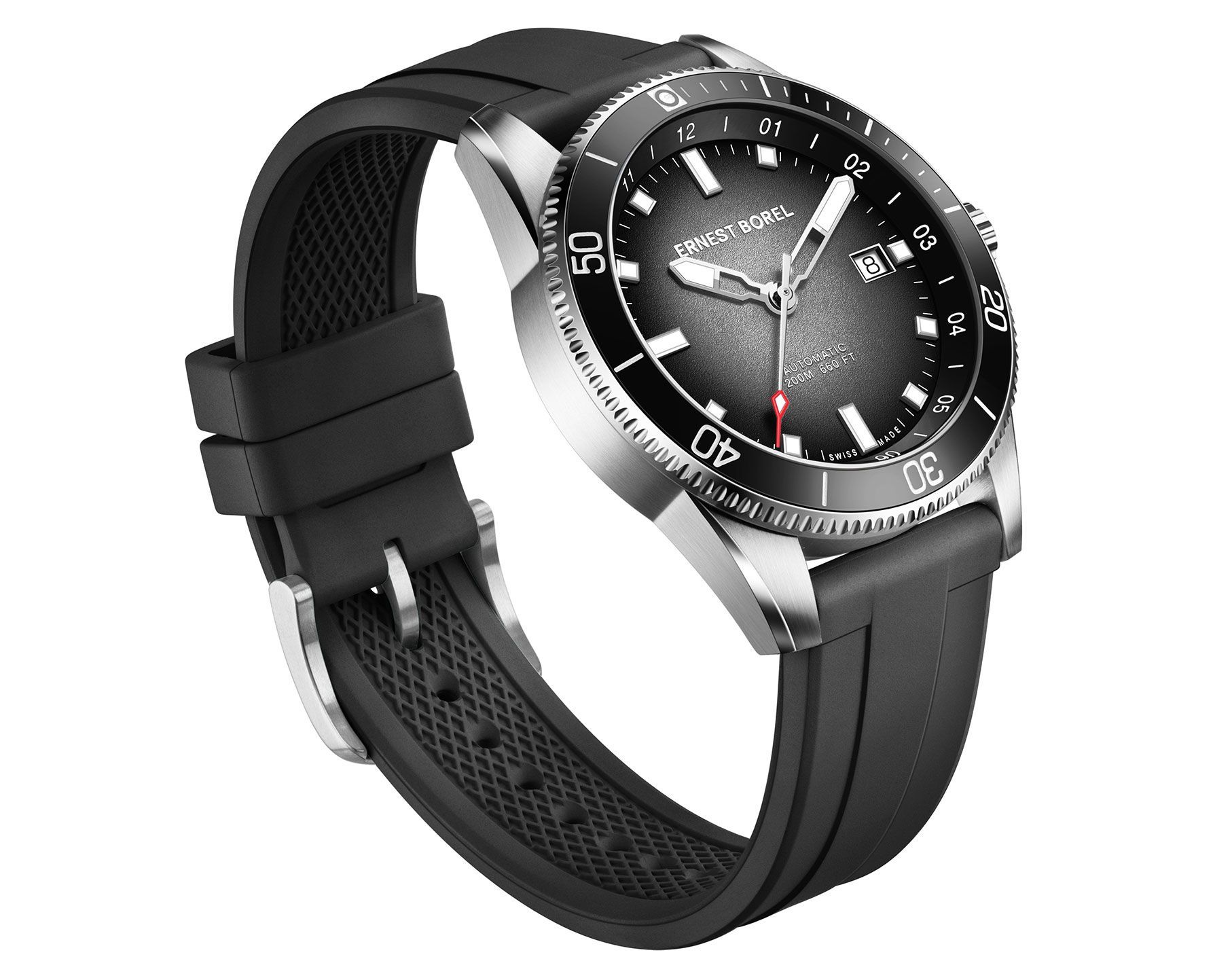 Ernest Borel Sage  Black Dial 42 mm Automatic Watch For Men - 9