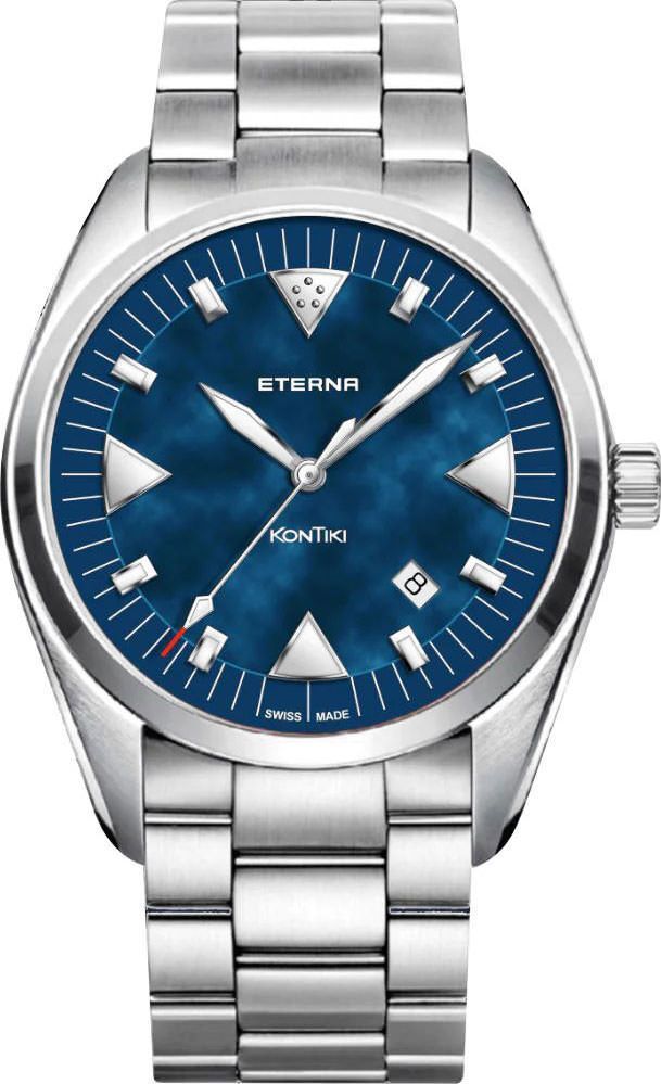 Eterna  42 mm Watch in Blue Dial For Men - 1