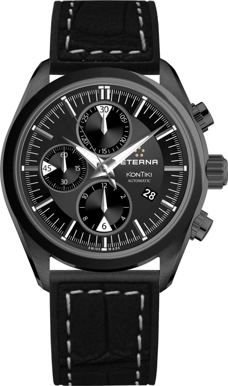 Eterna KonTiki  Black Dial 42 mm Automatic Watch For Men - 1
