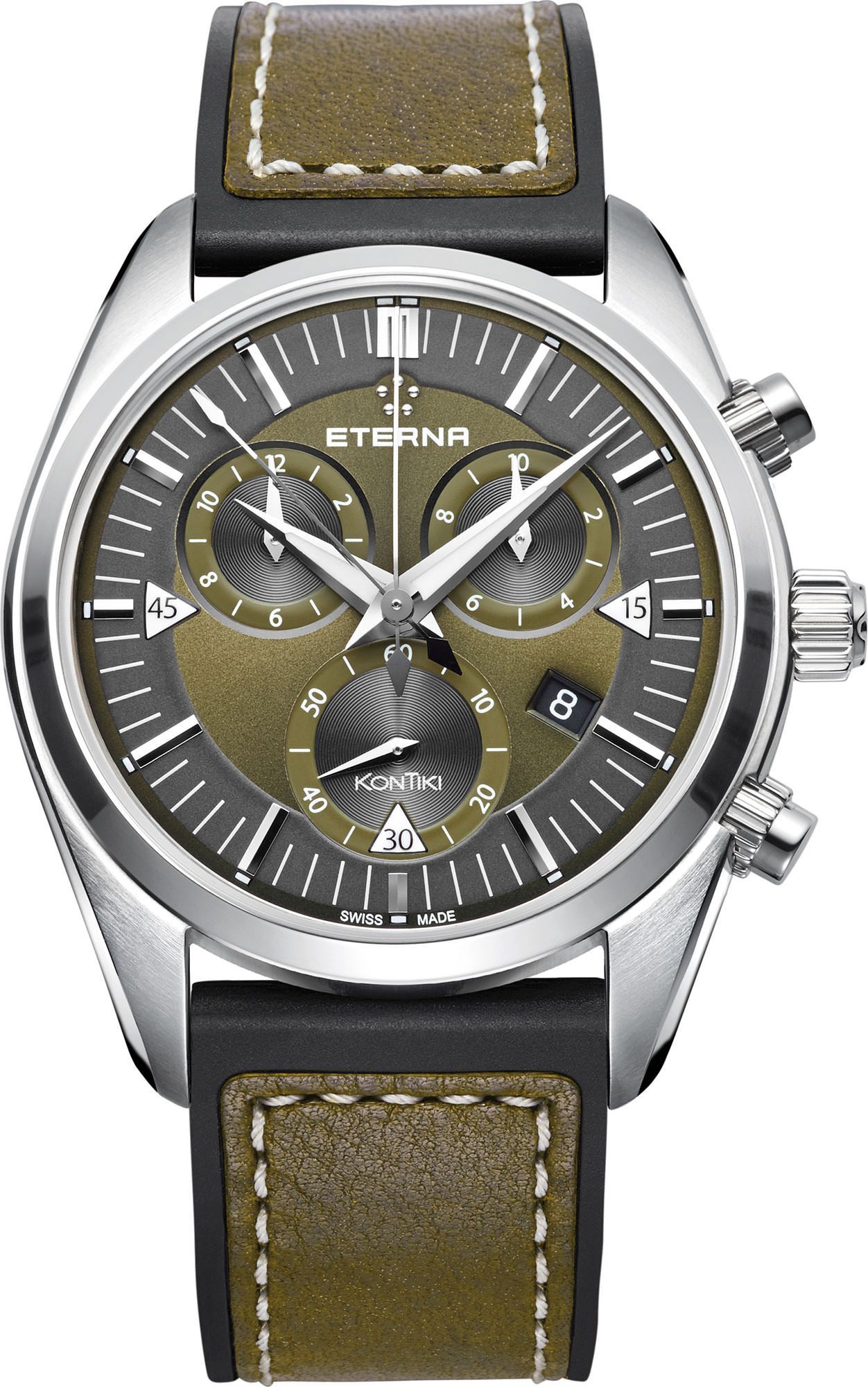 Eterna  42 mm Watch in Khaki Dial For Men - 1