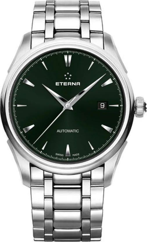Eterna  41.5 mm Watch in Green Dial For Men - 1
