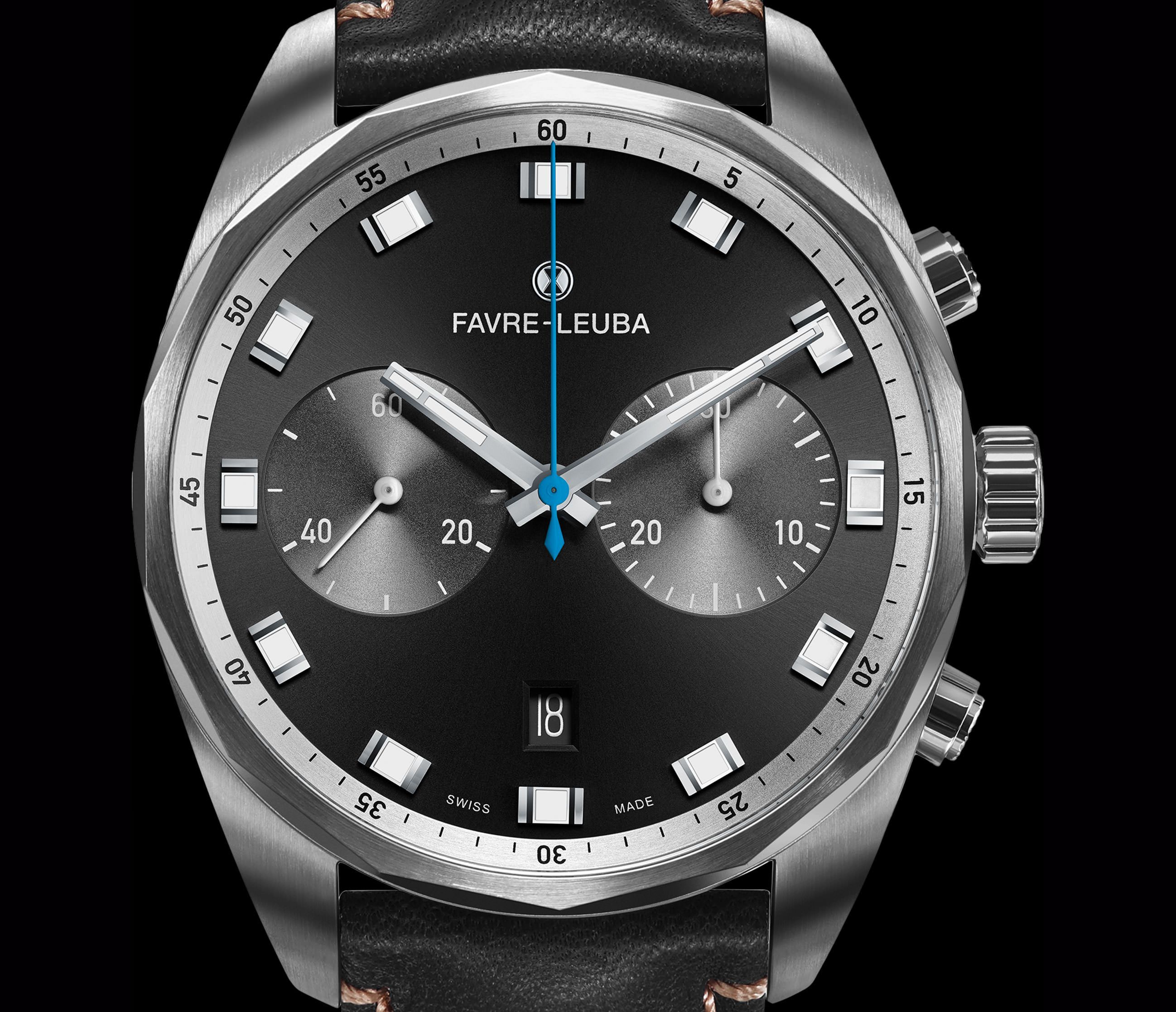 Favre Leuba Sky Chief Chronograph  Black Dial 43 mm Automatic Watch For Men - 8