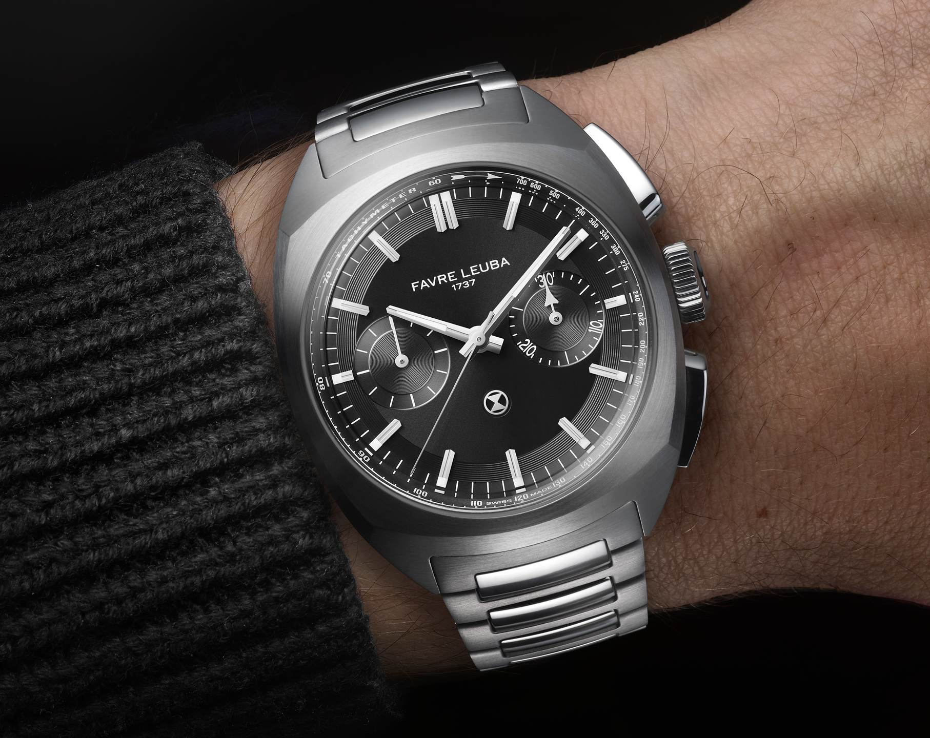 Favre Leuba Chief Chief Chronograph Black Dial 41 mm Automatic Watch For Men - 3