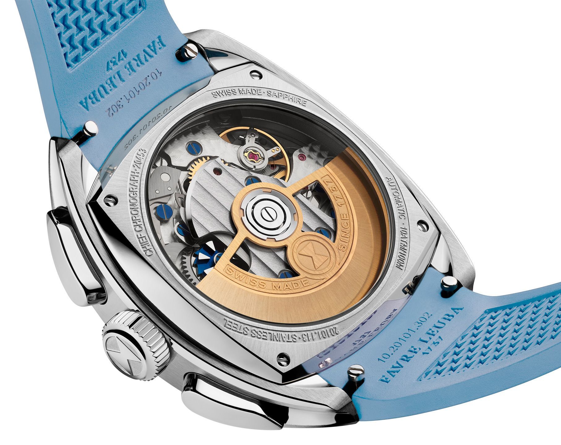 Favre Leuba Chief Chief Chronograph Blue Dial 41 mm Automatic Watch For Men - 6
