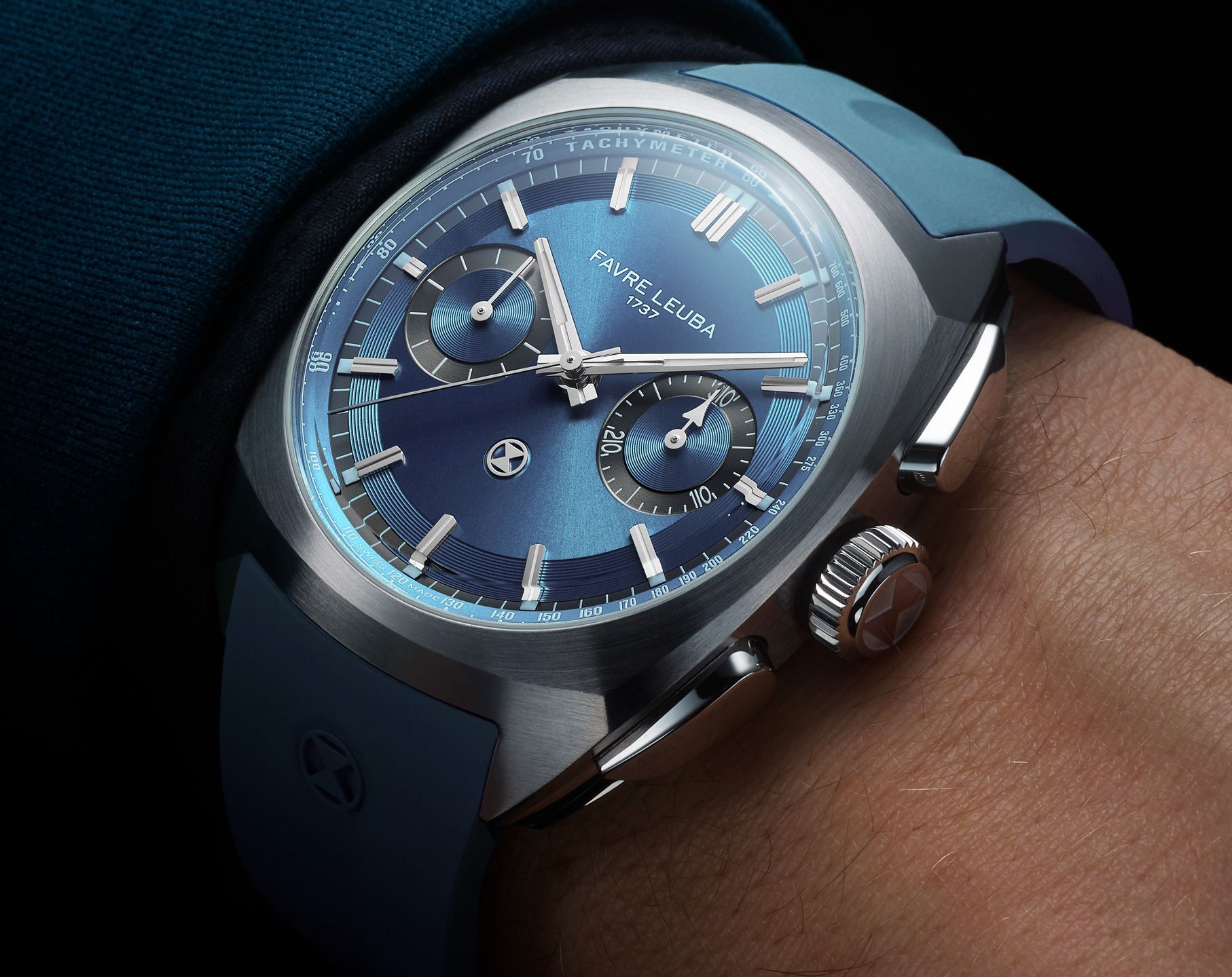 Favre Leuba Chief Chief Chronograph Blue Dial 41 mm Automatic Watch For Men - 2