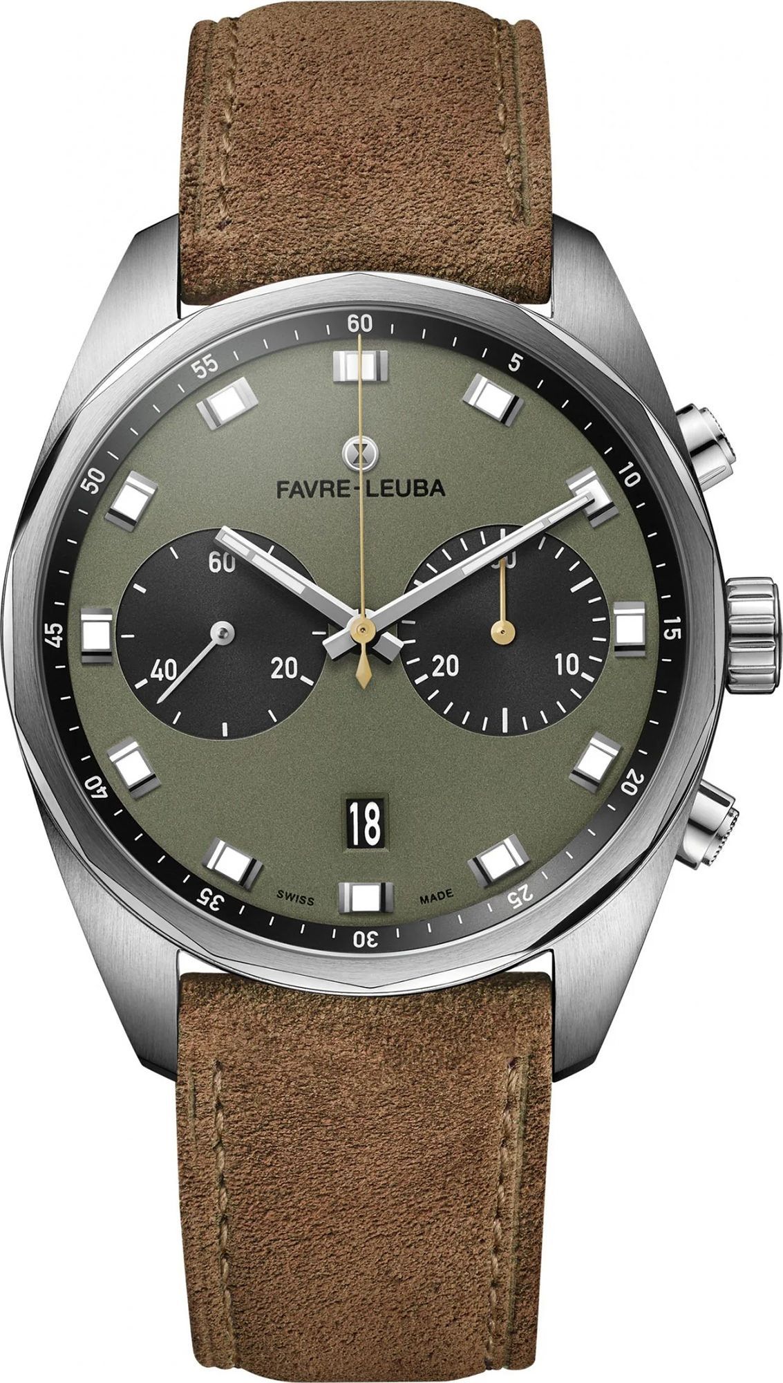 Favre Leuba Sky Chief Chronograph  Green Dial 43 mm Automatic Watch For Men - 1
