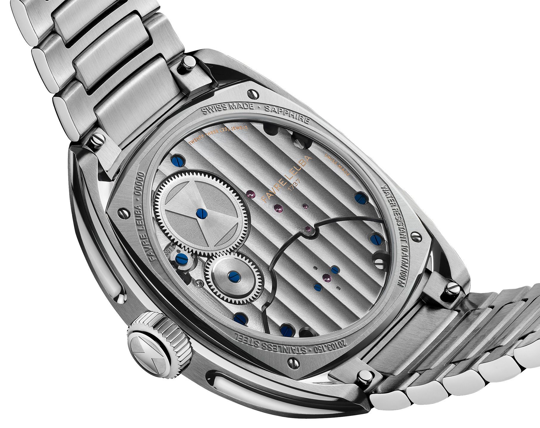 Favre Leuba Chief Chief Tourbillon Black Dial 41 mm Manual Winding Watch For Men - 5