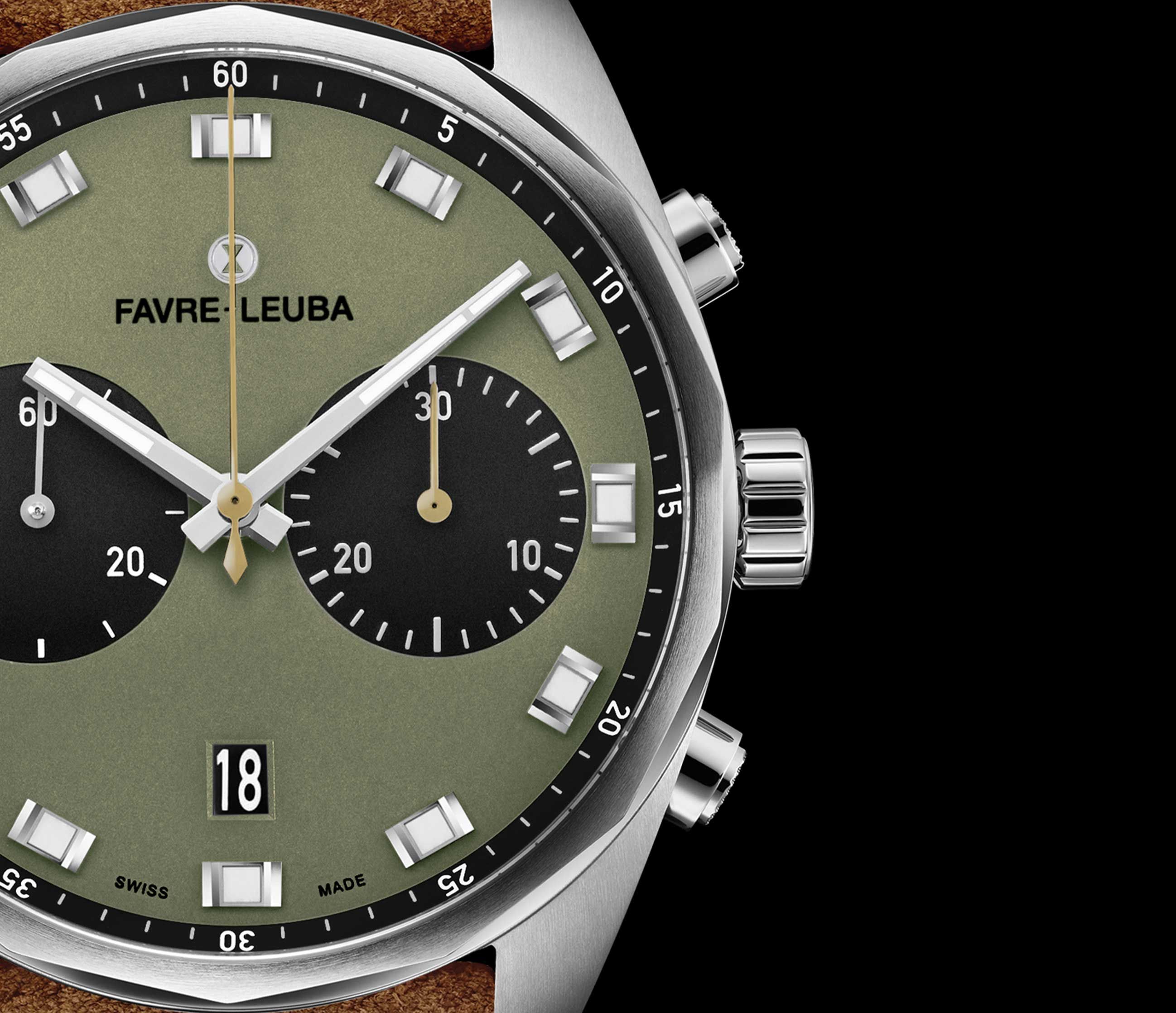 Favre Leuba Sky Chief Chronograph  Green Dial 43 mm Automatic Watch For Men - 9