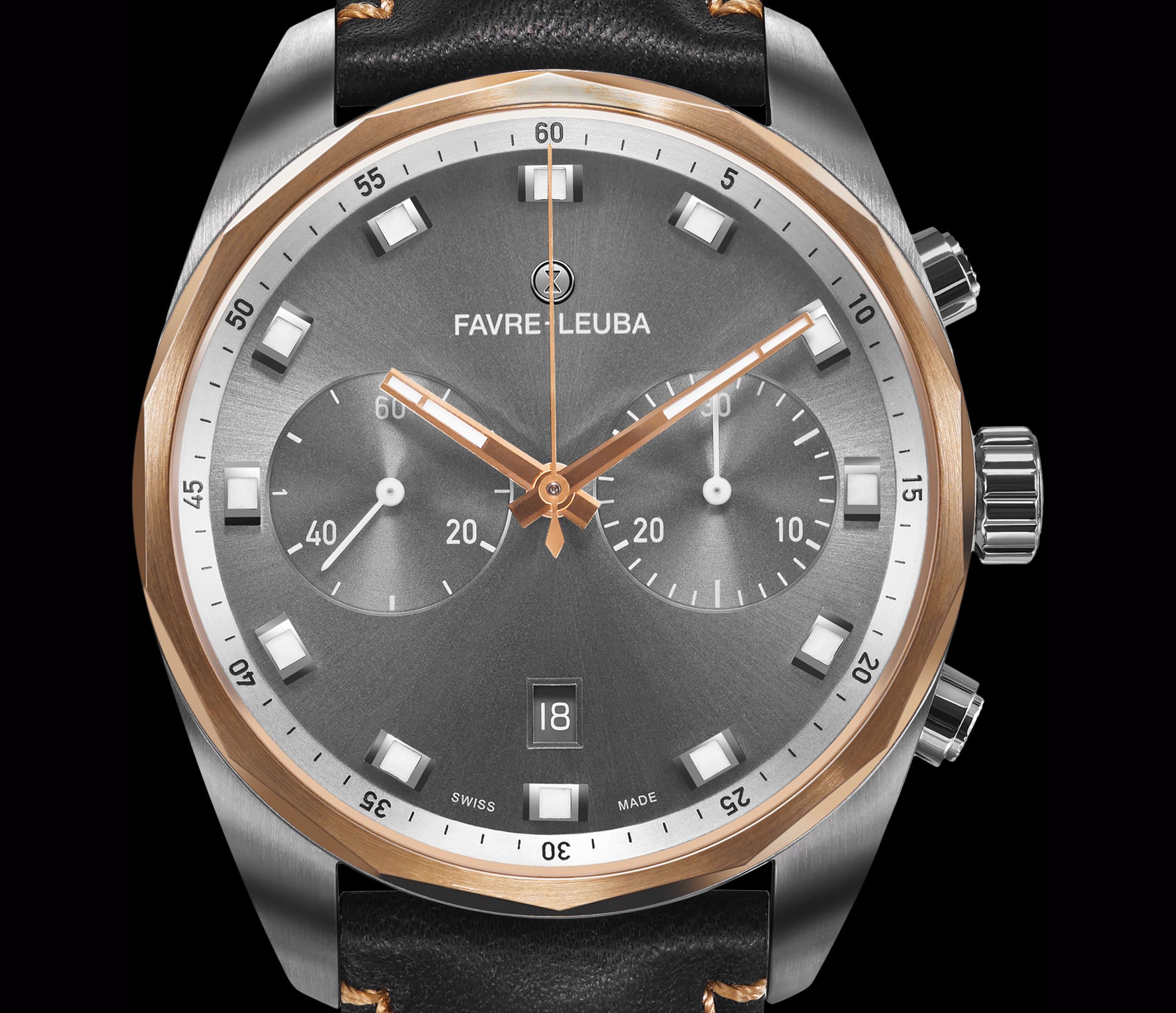 Favre Leuba  43 mm Watch in Anthracite Dial For Men - 2